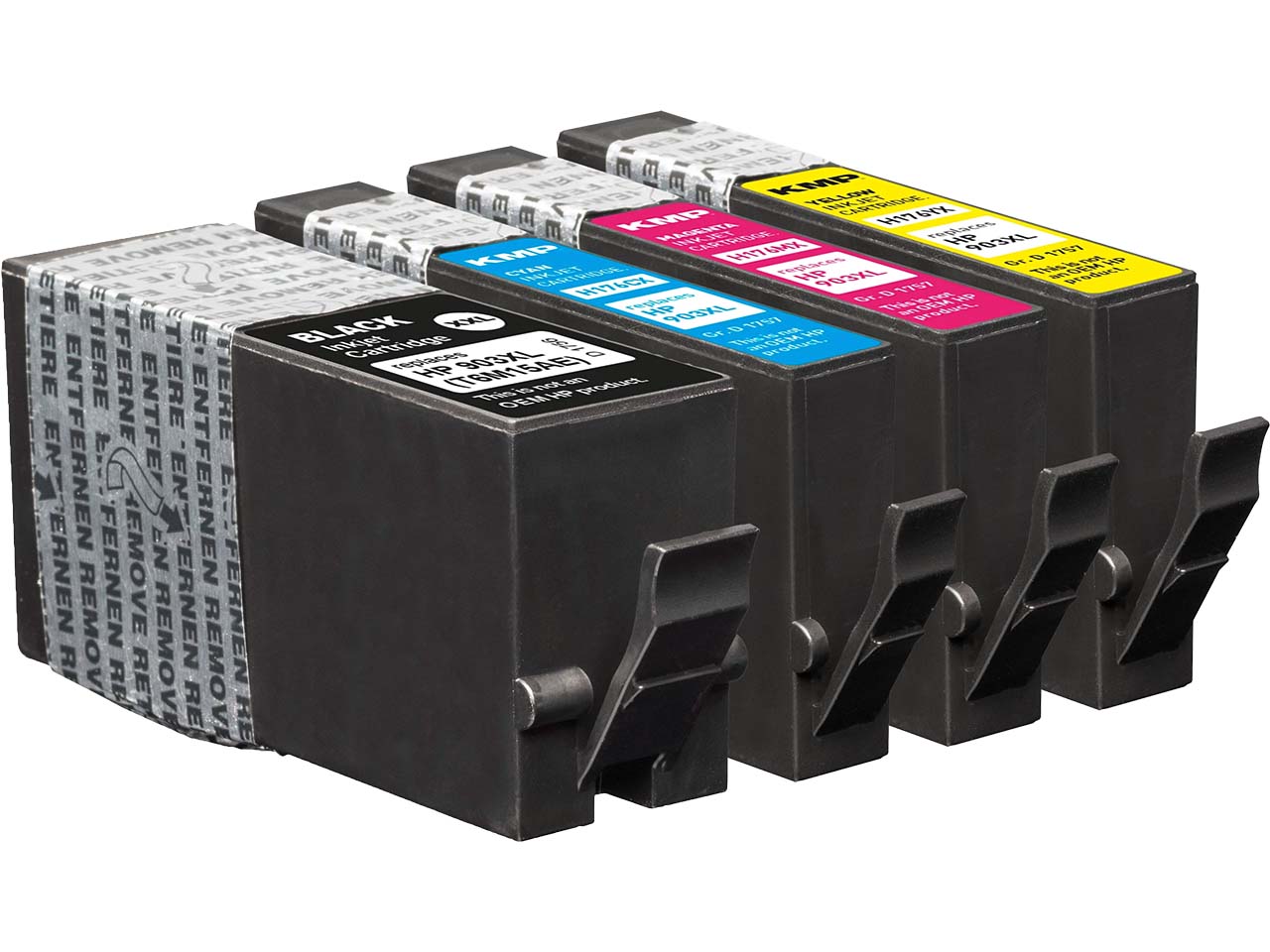 memo 4er Set Tintenpatronen ersetzt HP Nr. 903XL schwarz, cyan, magenta, gelb