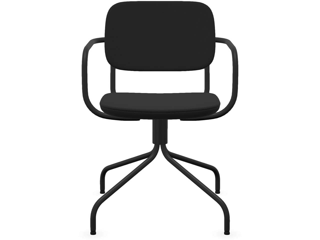 Profim Besucherstuhl "NORMO" mit drehbarem Sternfußgestell, schwarz, Stoff: schwarz