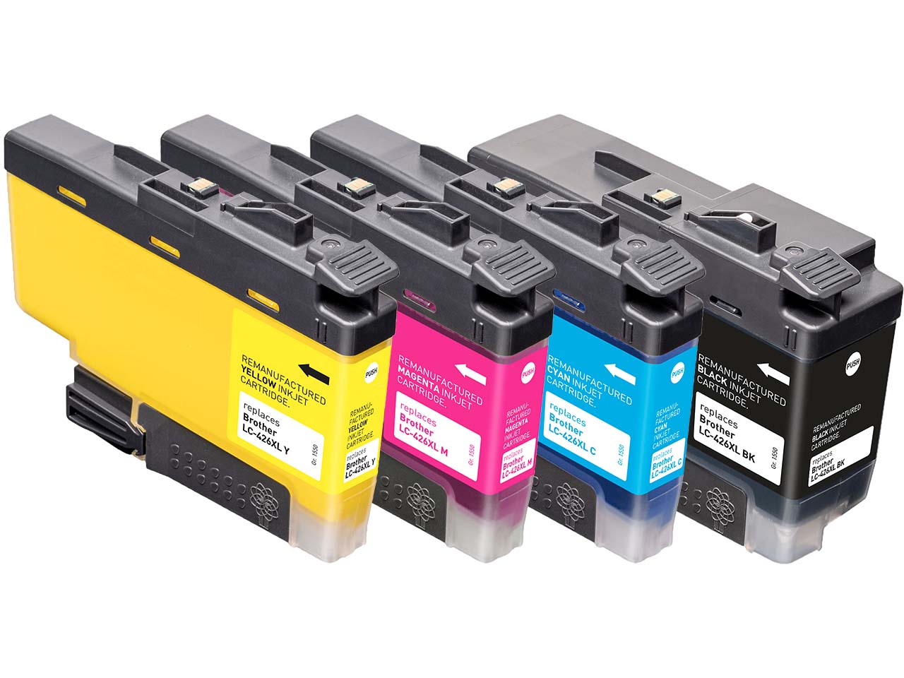 memo 4er-Set Tintenpatronen ersetzt Brother LC-426XLBK/C/M/Y