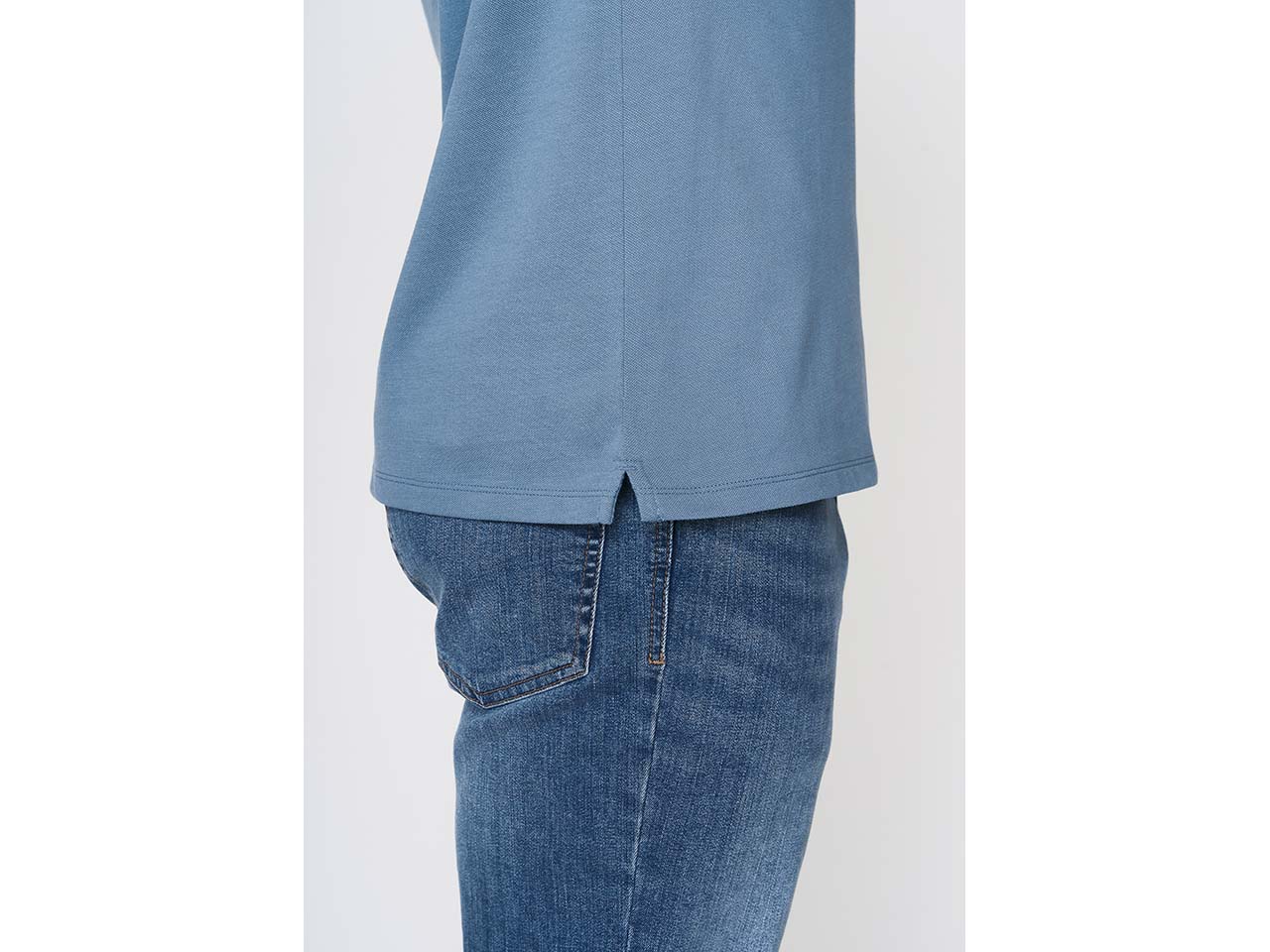 GREENBOMB Bio-Herren-Polo-Shirt "Caravan" mit Stickerei, sloppy blue, Gr. M