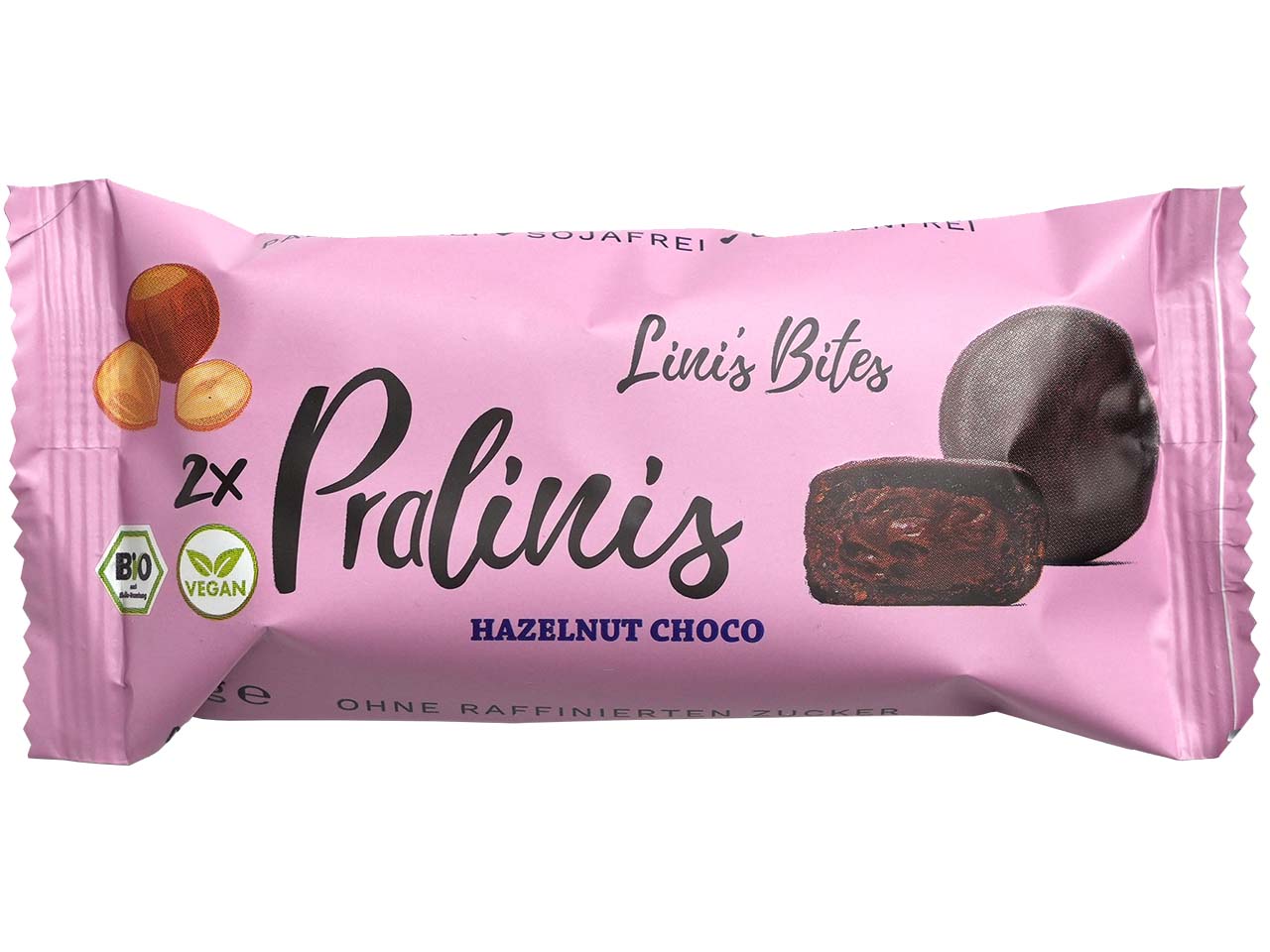 Lini's Bites Bio-Dattelkugel "Pralinis", Hazelnut Choco, vegan, 46 g