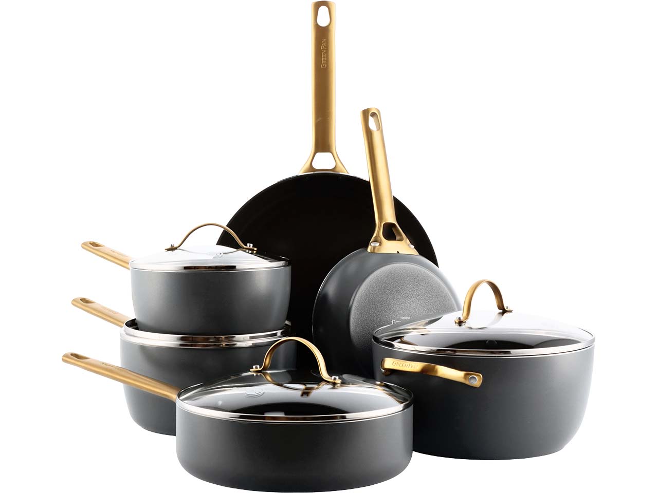 GreenPan Pfannen- & Topfset "Padova Reserve" 6er-Set, schwarz