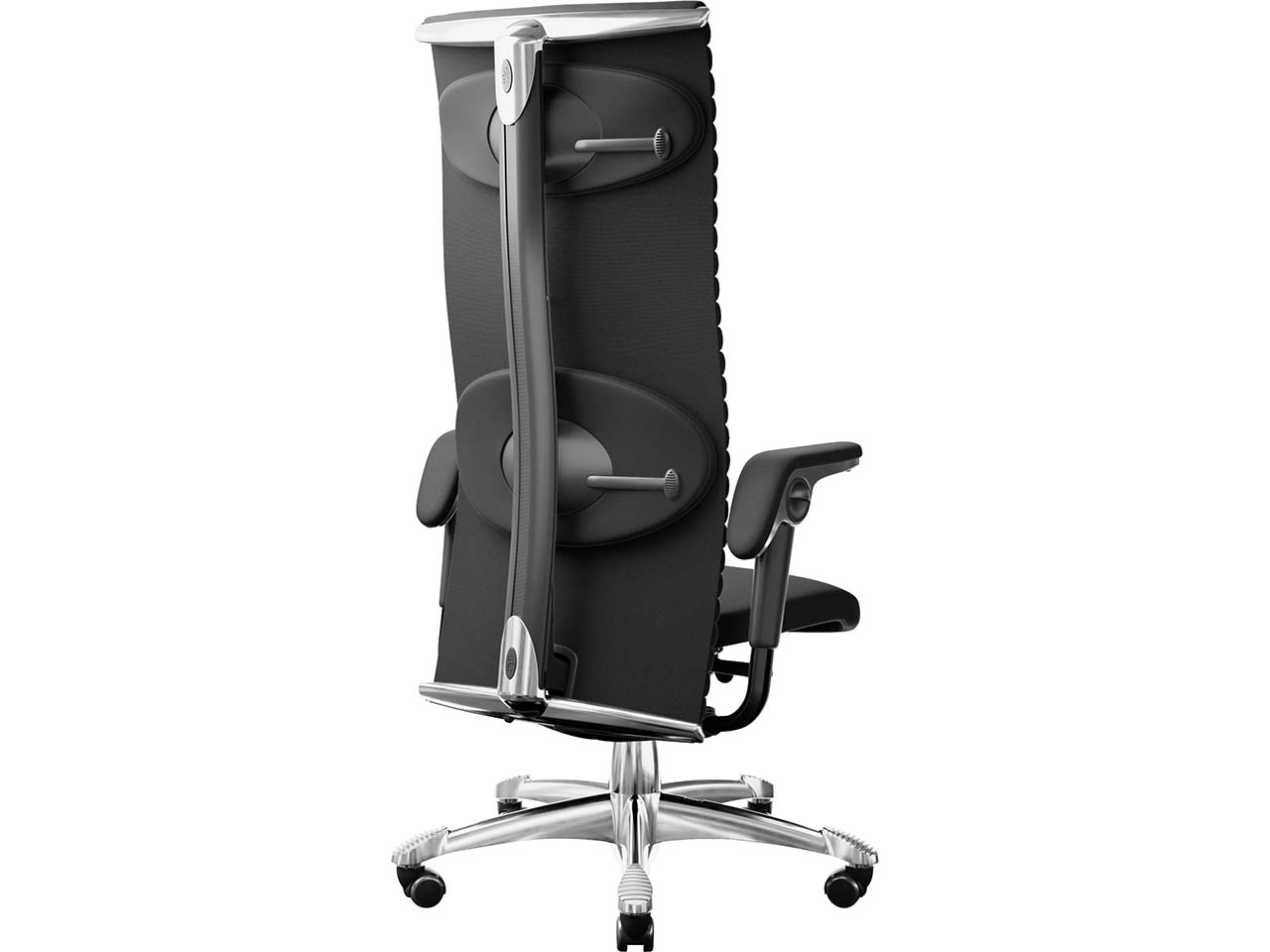 HAG Bürodrehstuhl "Excellence 9331" TiltDown AL, Gestell: sw, Leder "Paloma Soft" black