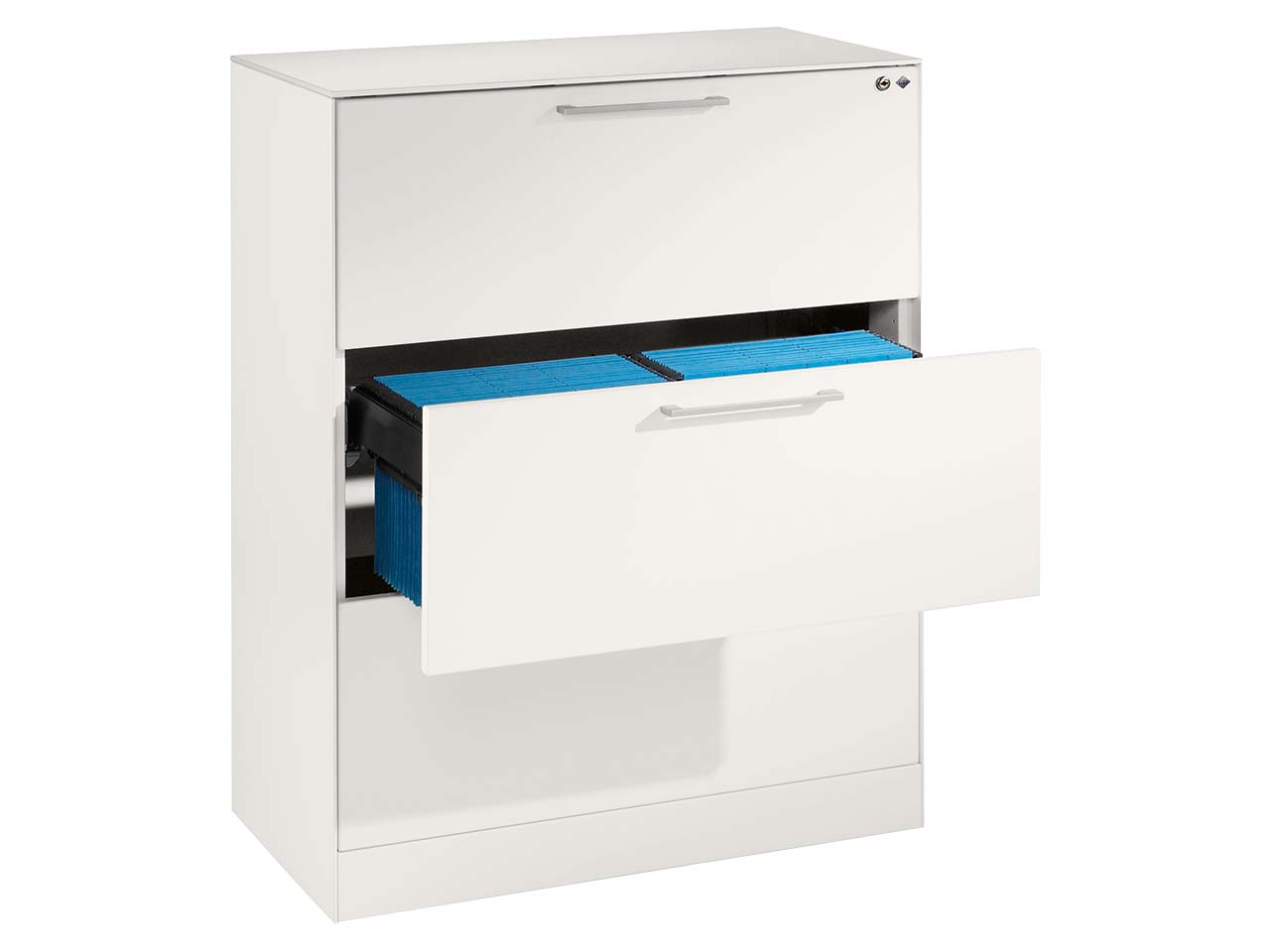 Hängeregistraturschrank "Pureness", Höhe 101 cm  (BxT) 80 x 43,5, weiß