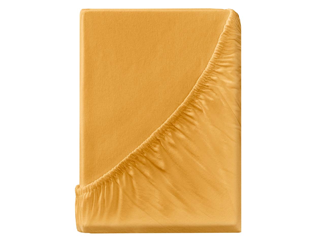 Spannbettlaken "Single Jersey" aus Bio-Baumwolle 140-160 x 200 cm, ocker