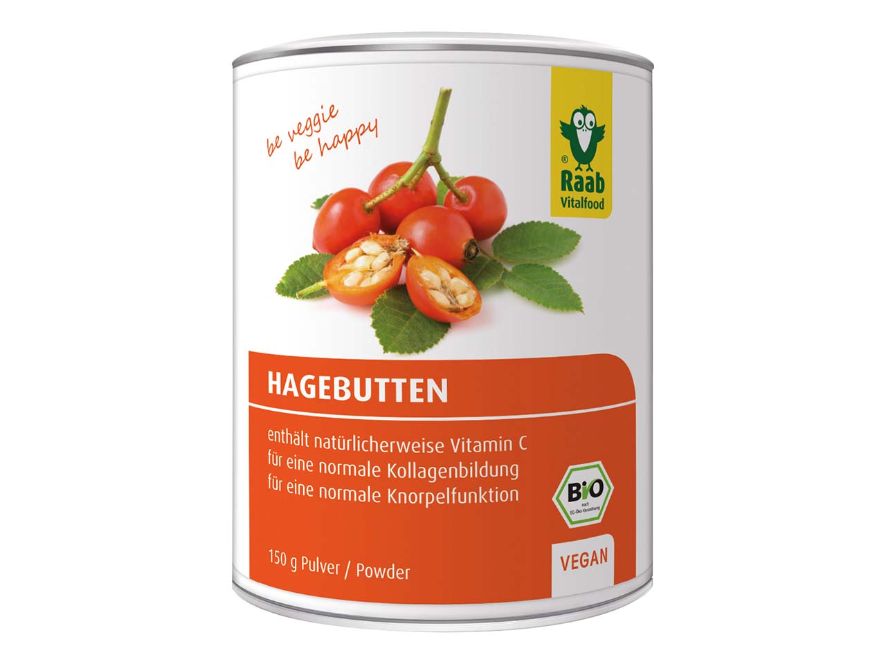 Raab Vitalfood Bio Hagebutte Pulver, 150g