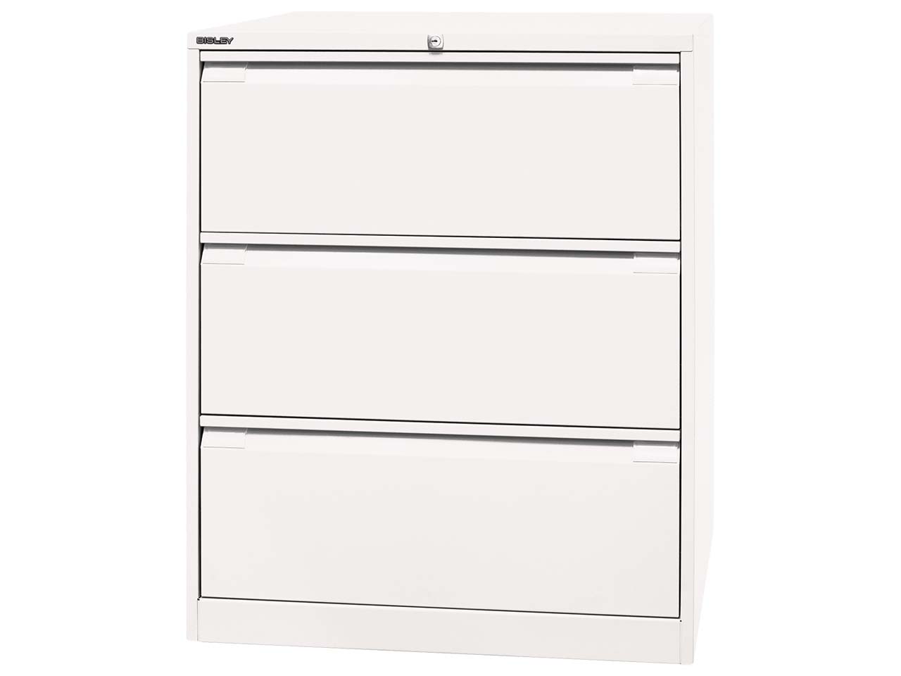 Bisley Registraturschrank verkehrsweiß 3 Schubladen 2-bahnig