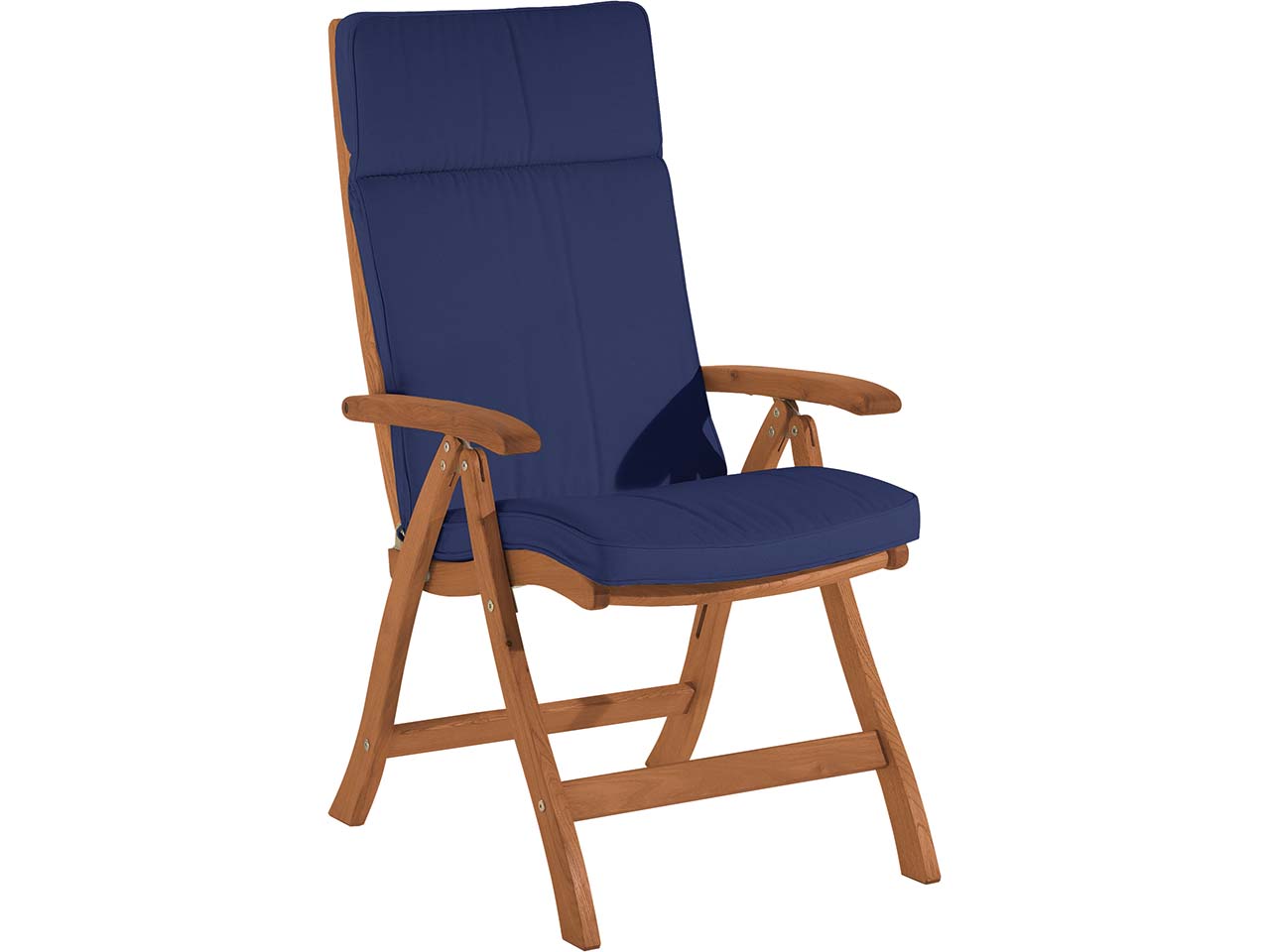 Auflage für Hochlehner 'Manja' 120 x 52 x 6 cm, Bezug aus Polyester, blau