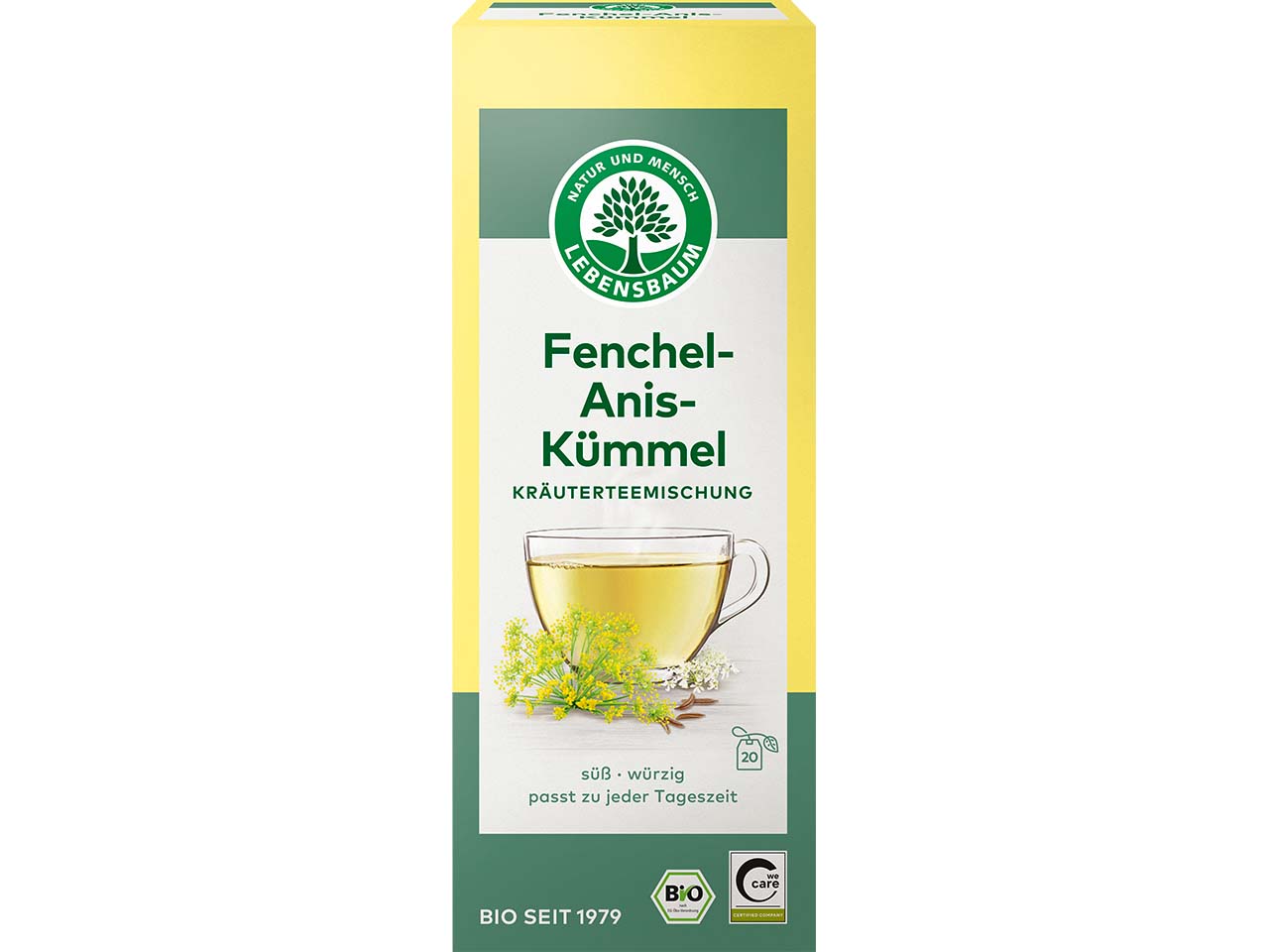 LEBENSBAUM Bio-Kräutertee "Fenchel-Anis-Kümmel", 20 x 2,5 g