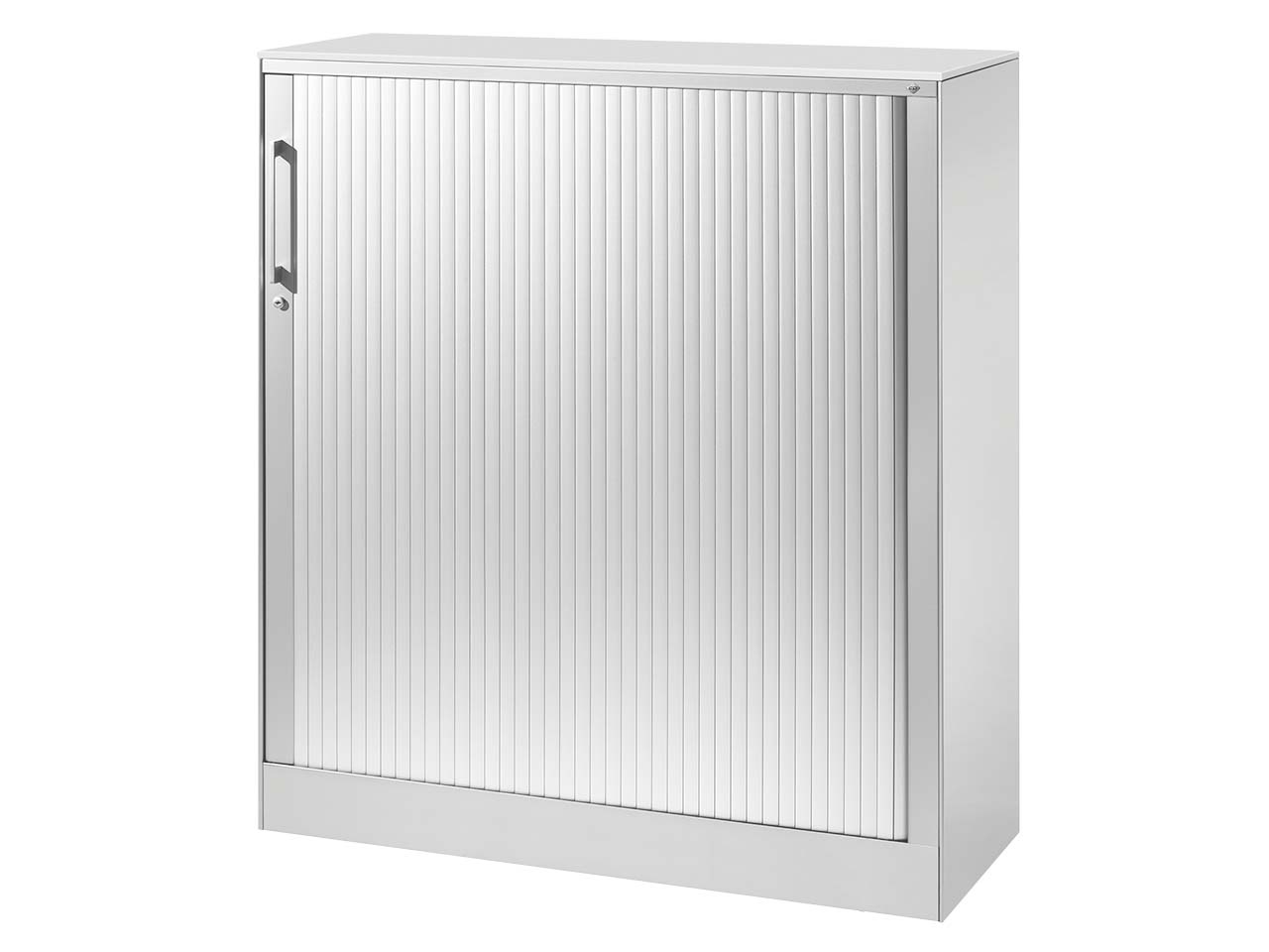 Rollladenschrank "CONTACT", Höhe 131 cm (BxT) 120 x 43,5, silber