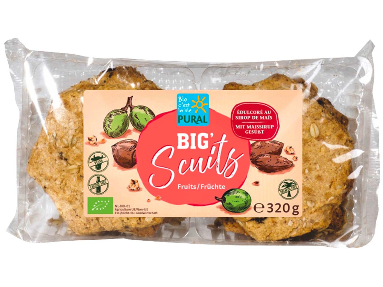 PURAL Bio-Früchte-Kekse 'Big’Scuits', 320 g
