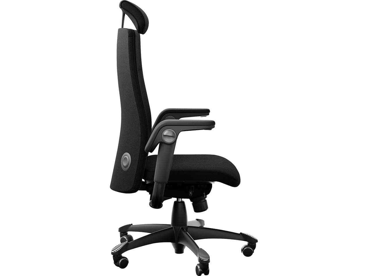 HAG Bürodrehstuhl "Tribute 9031" TiltDown AL, Kopfstütze, Gestell: sw, Stoff: "Cura" black