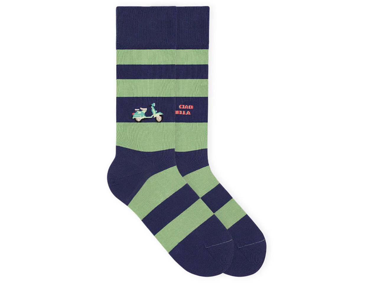 von Jungfeld Bio-Socken "Ciao Bella", marineblau, Gr. 39/42