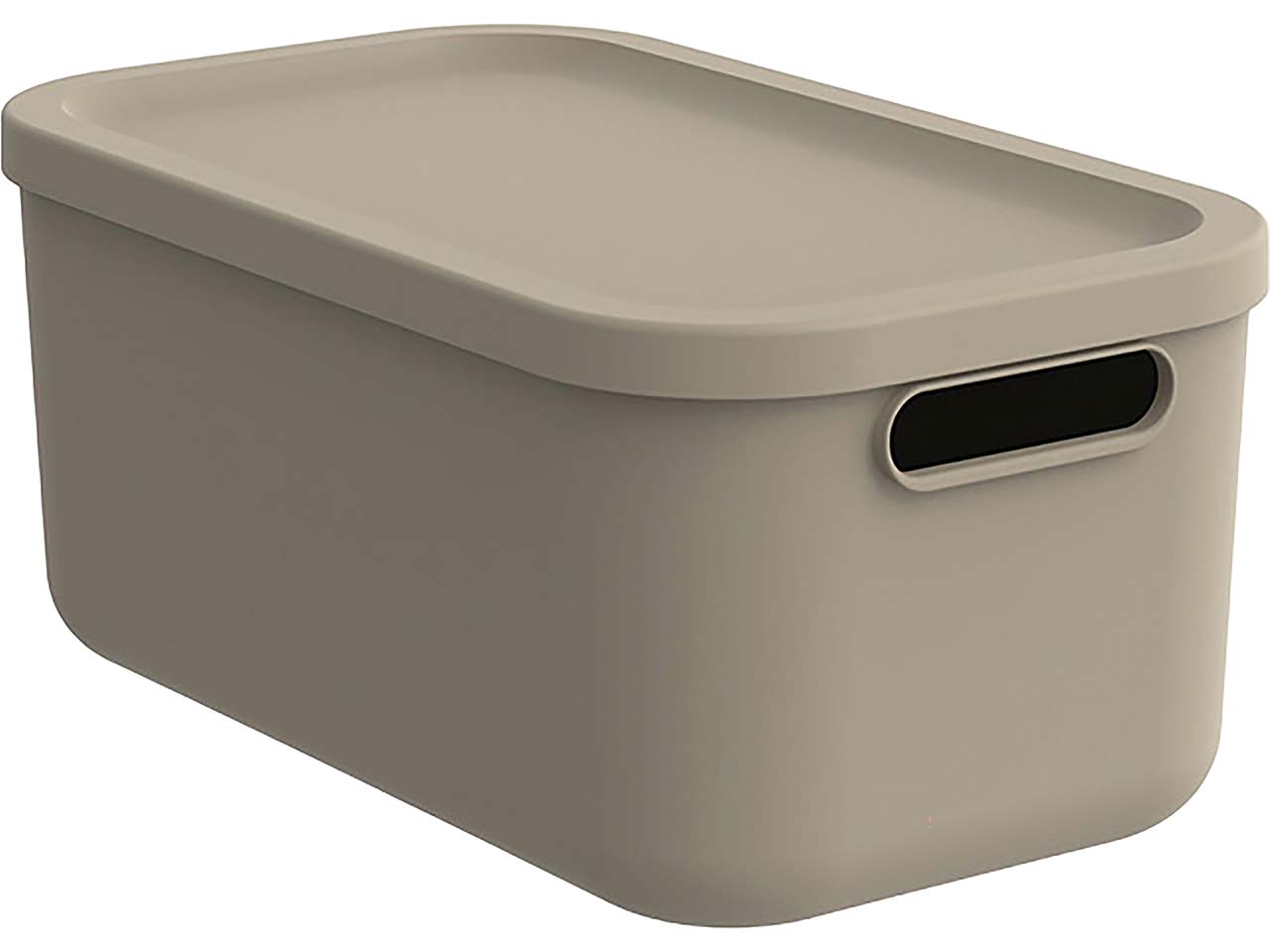 rotho Aufbewahrungsbox 'ALBULA LIGHT' aus Recyclingkunststoff, 12 l, cappuccino