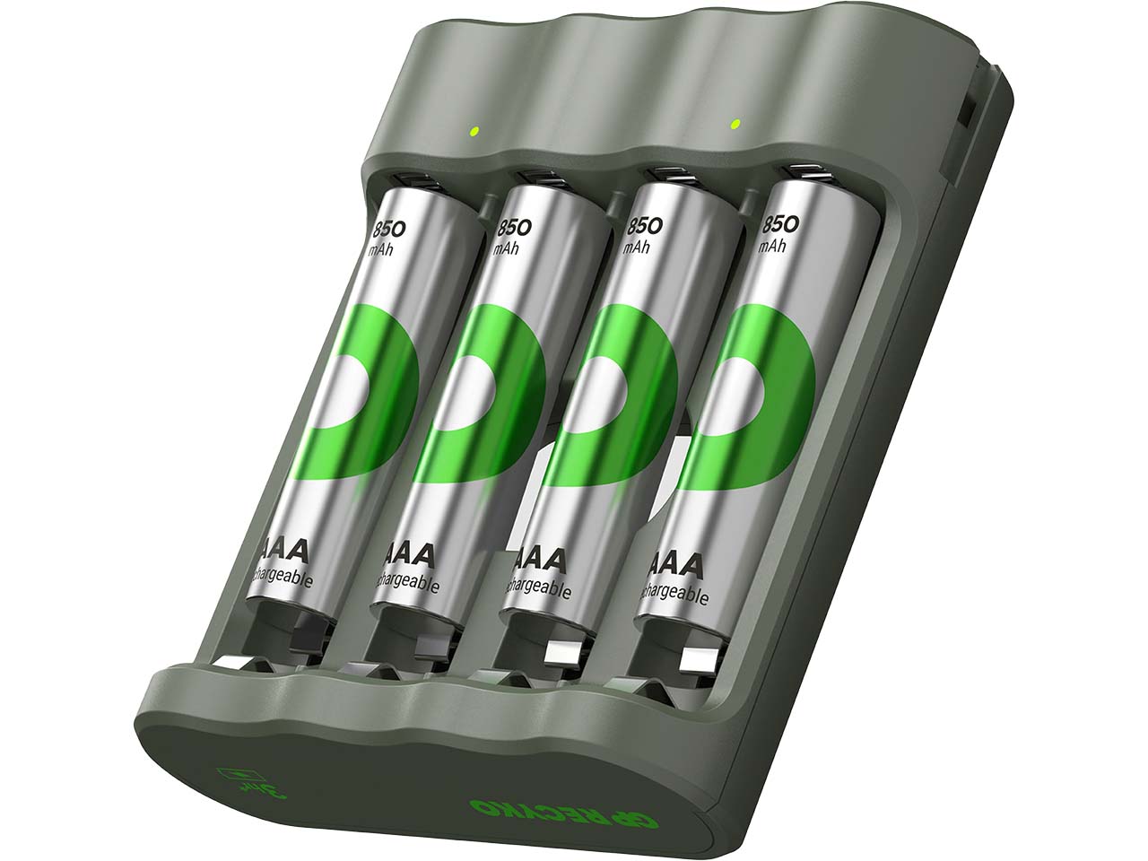 GP Battery USB Ladegerät "B441U" inkl. 4 x AAA mit je 850 mAh
