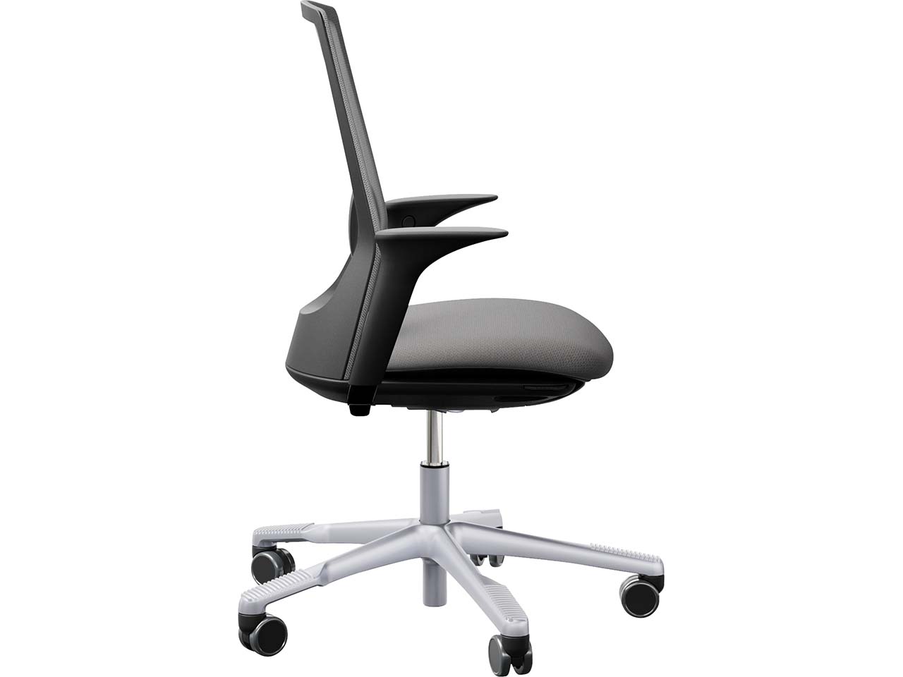 HAG Bürodrehstuhl "Futu mesh 1100-S" mit AL, Gestell: silber, Stoff: "FutuKnit" Stone