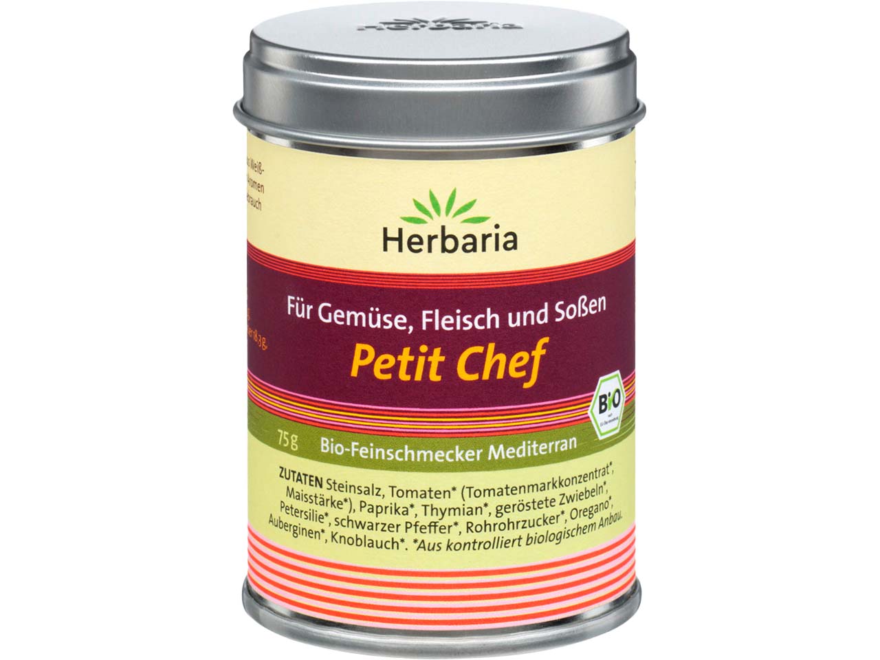 Herbaria Bio-Gewürzmischung "Petit Chef" für Ratatouille, 75 g