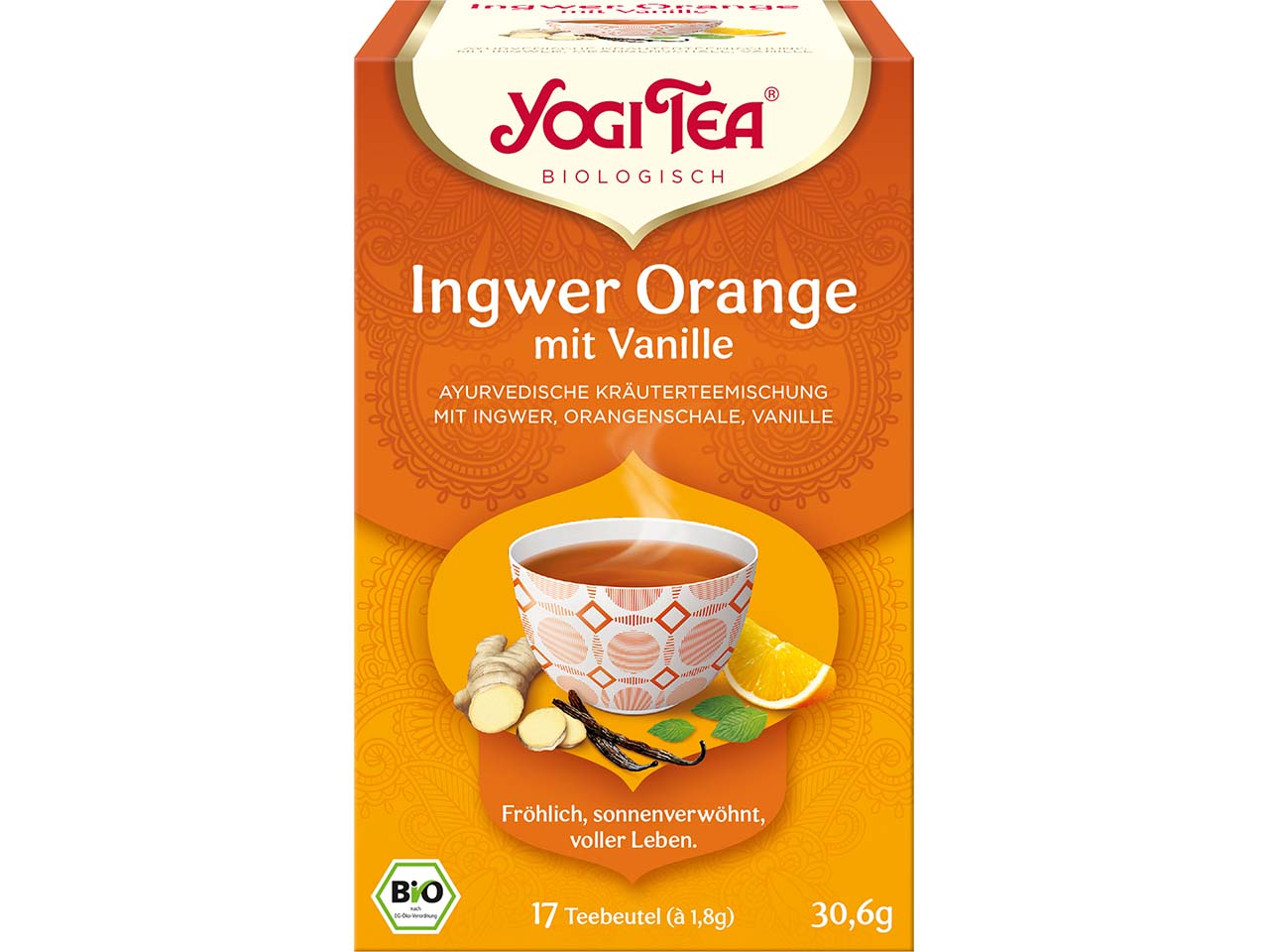 YOGI TEA Bio-Kräutertee "Ingwer Orange", 30,6 g