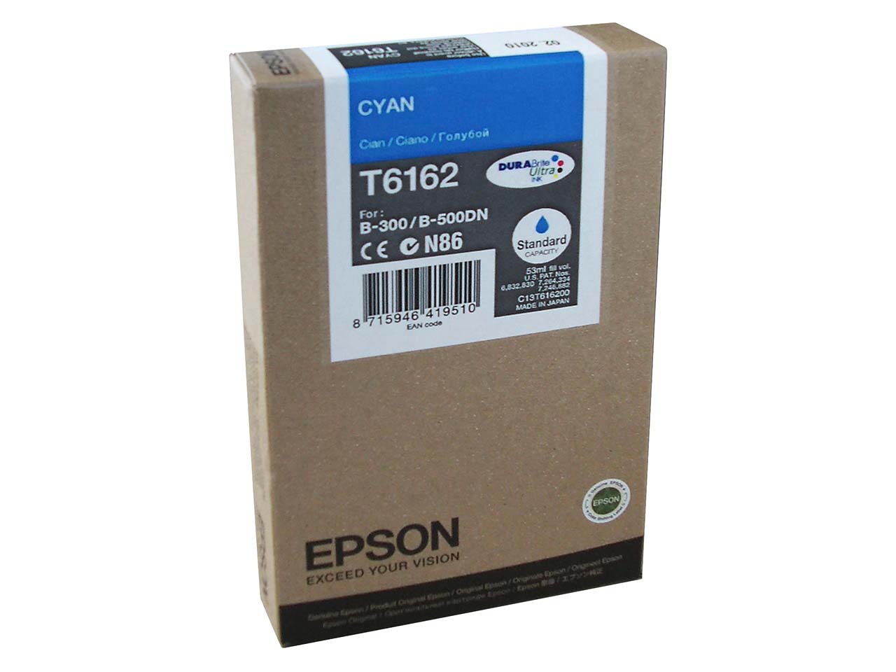 Epson Tintenpatrone T6162 cyan