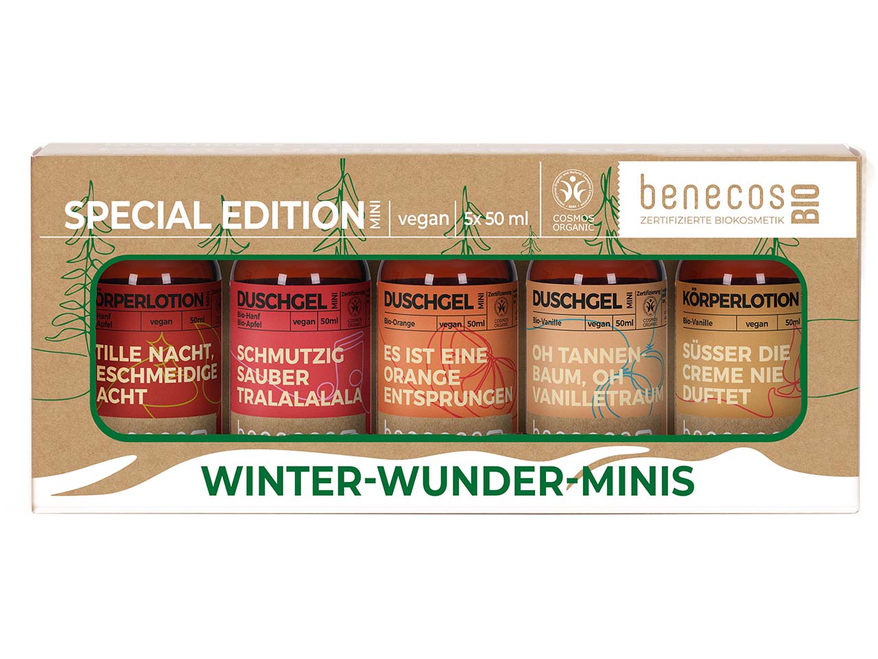 benecos Bio-Mini-Duschgel-Set "Winter-Wunder-Minis"