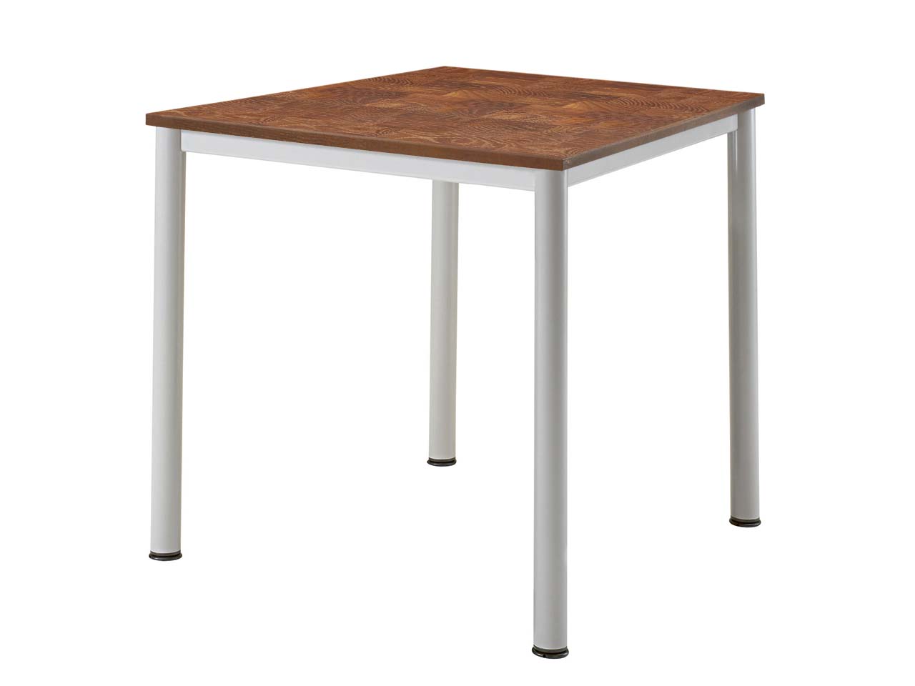 Konferenztisch "CONTACT Base" rechteckig, 70 x 70 cm, silber, Robinie geölt