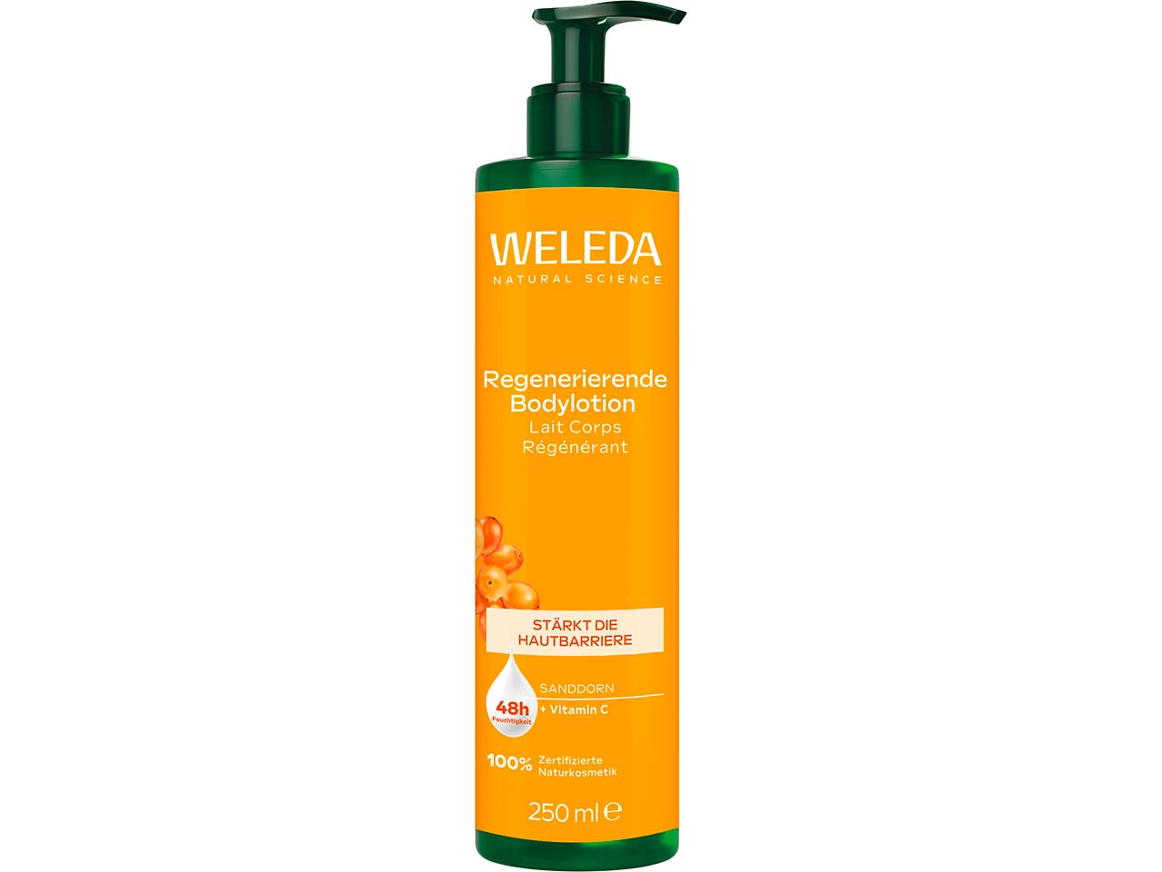 WELEDA Bio-Körperlotion "Regenerierende Pflege" mit Sanddorn, 250 ml