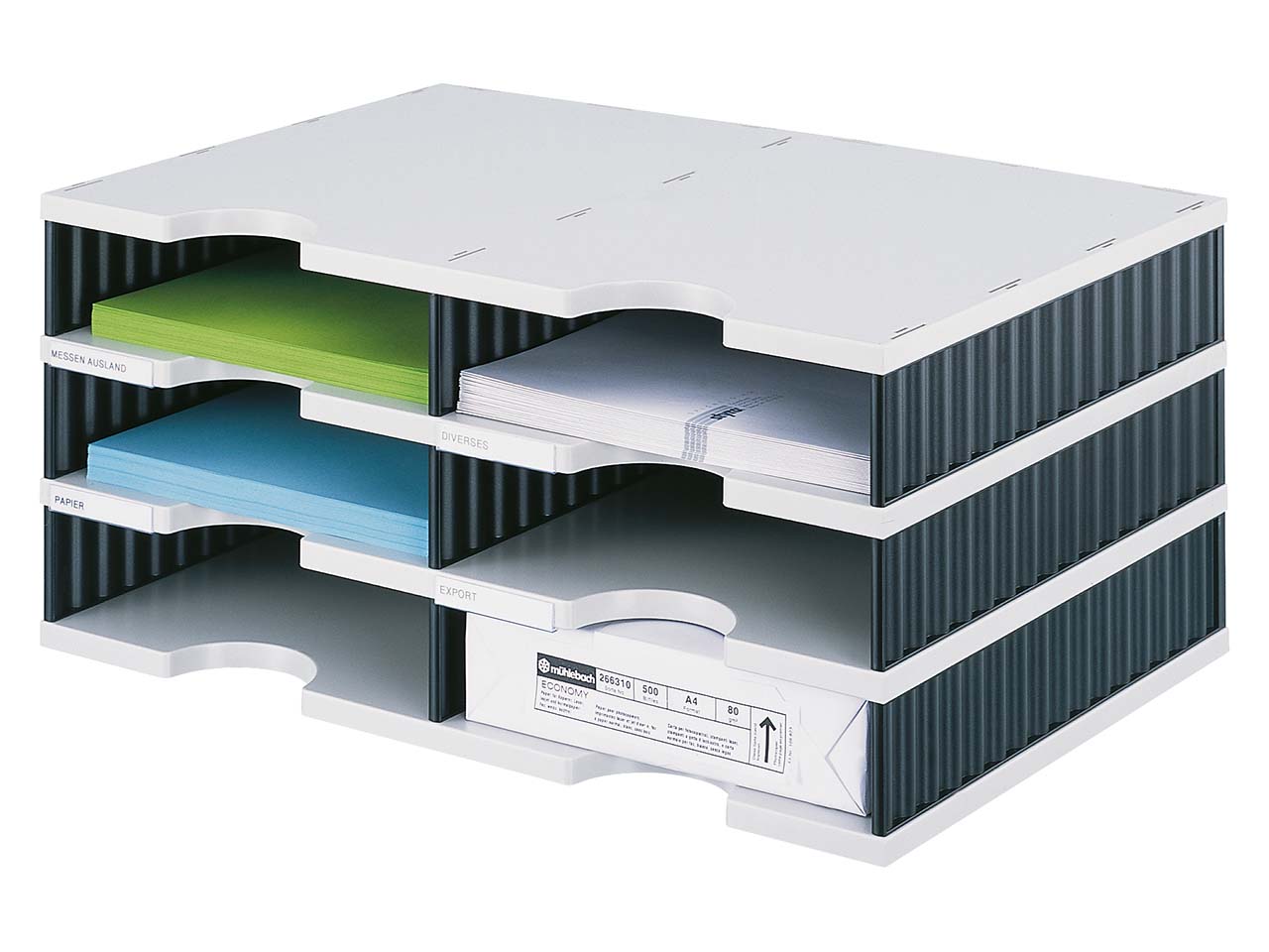 styrodoc Grundeinheit 2er schw 6 Fächer