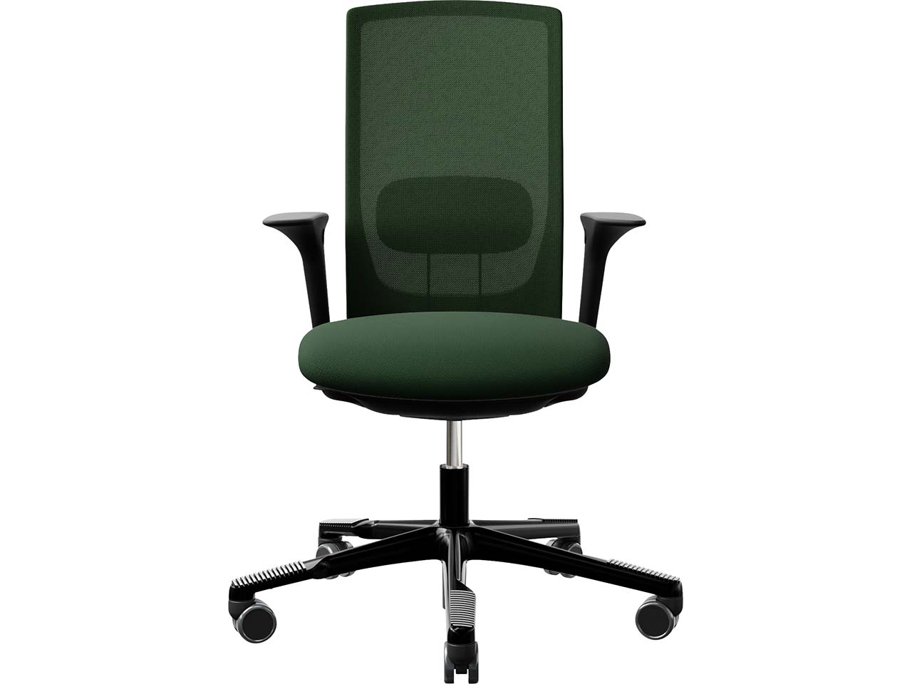 HAG Bürodrehstuhl "Futu mesh 1100-S" mit AL, Gestell: schwarz, Stoff: "FutuKnit" Forest