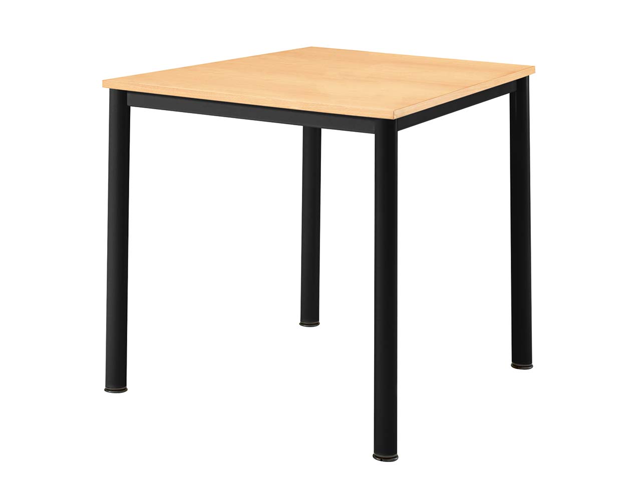 Schreibtisch "CONTACT Base" höheneinstellbar, 80 x 80 cm, schwarz, Buche geölt