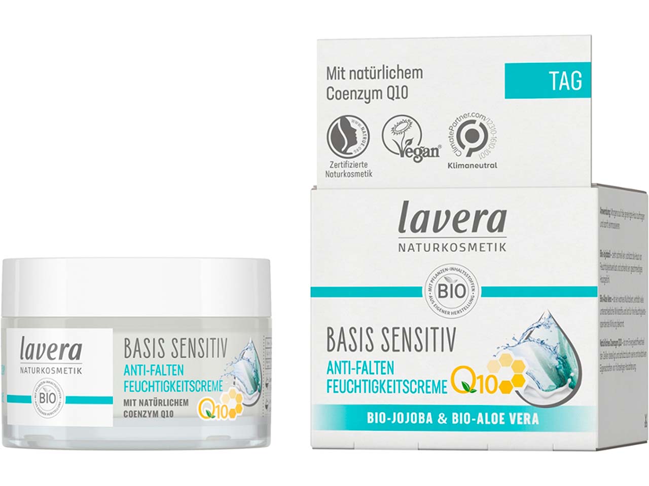 lavera Bio-Anti-Falten-Feuchtigkeitscreme mit Q10 'basis sensitiv', 50 ml