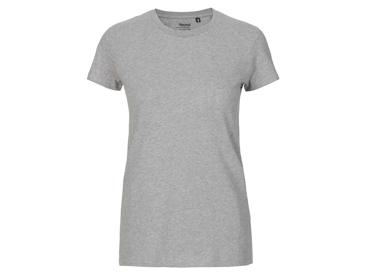 Neutral Bio-Damen-T-Shirt mit Rundhalsausschnitt, sport grey, Gr. L