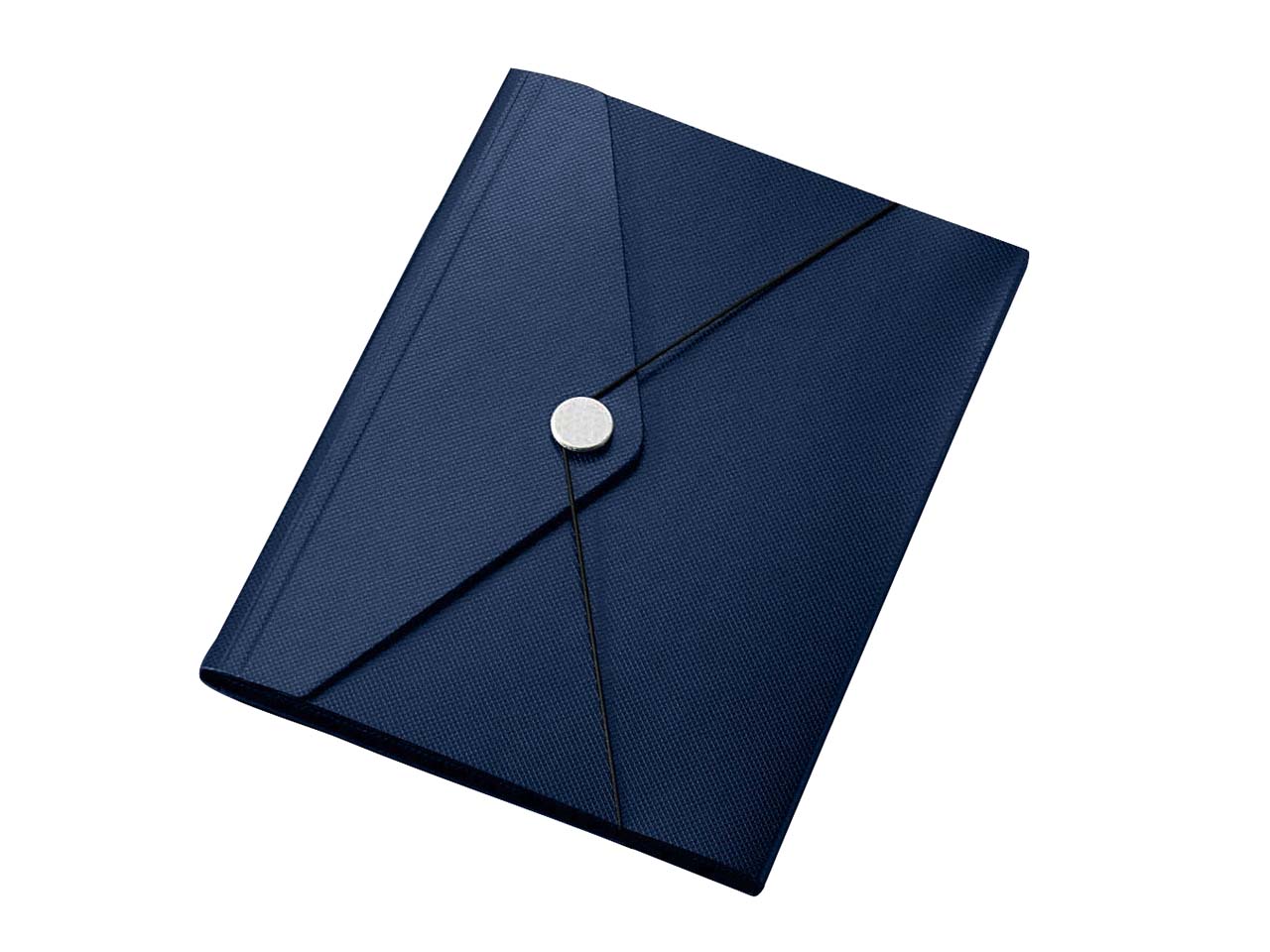 Sammelmappe A4 Opaco blau mit Flügel und Verschlussknopf