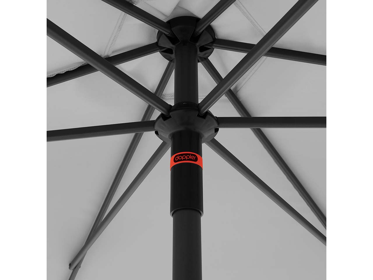 doppler Sonnenschirm "myZone Push Up" Ø 300 cm, HV, hellgrau