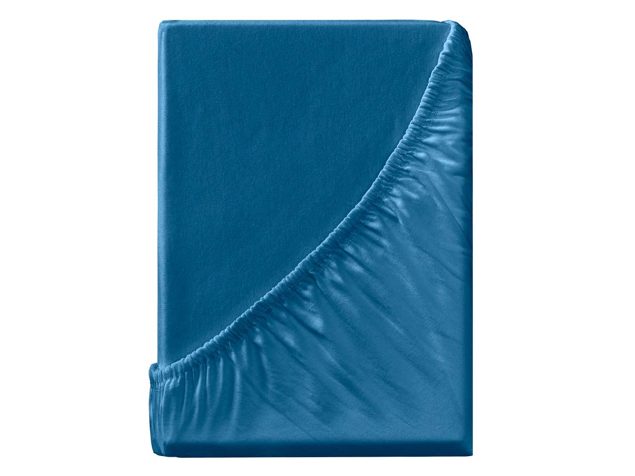 Spannbettlaken "Eco-Jersey-Interlock" aus Bio-Baumwolle 180-200 x 200 cm, safir