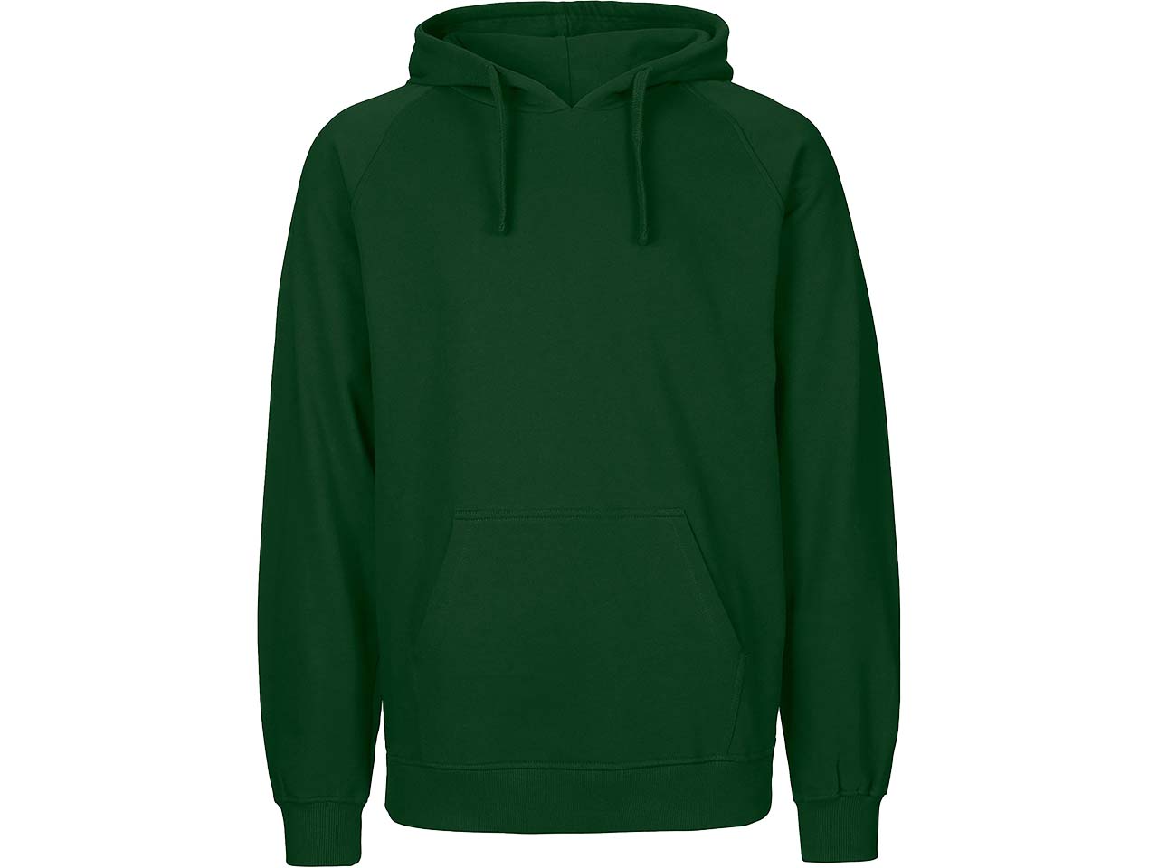 Neutral Bio-Unisex-Hoodie "Tiger Cotton" mit gebürstetem Fleece, bottle green, Gr. S