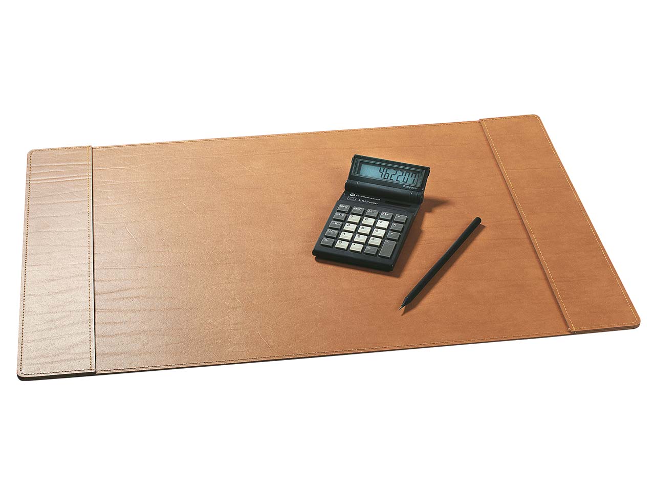 Schreibunterlage aus Recyclingleder mit 2 Einstecktaschen natur