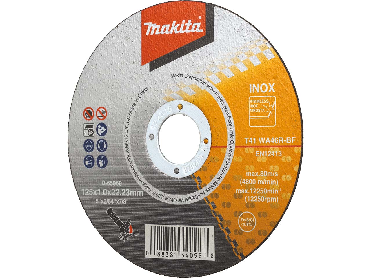 Makita Trennscheibe INOX "D-65969-12" 125x1mm, 12 Stk.