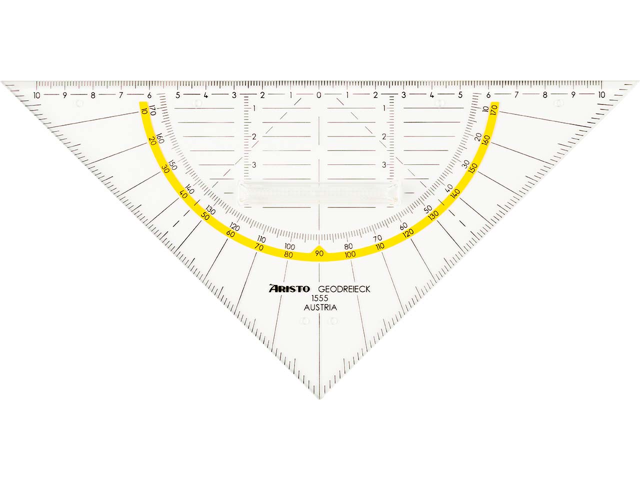 ARISTO Geodreieck® 22,5 cm mit Griff und Facette