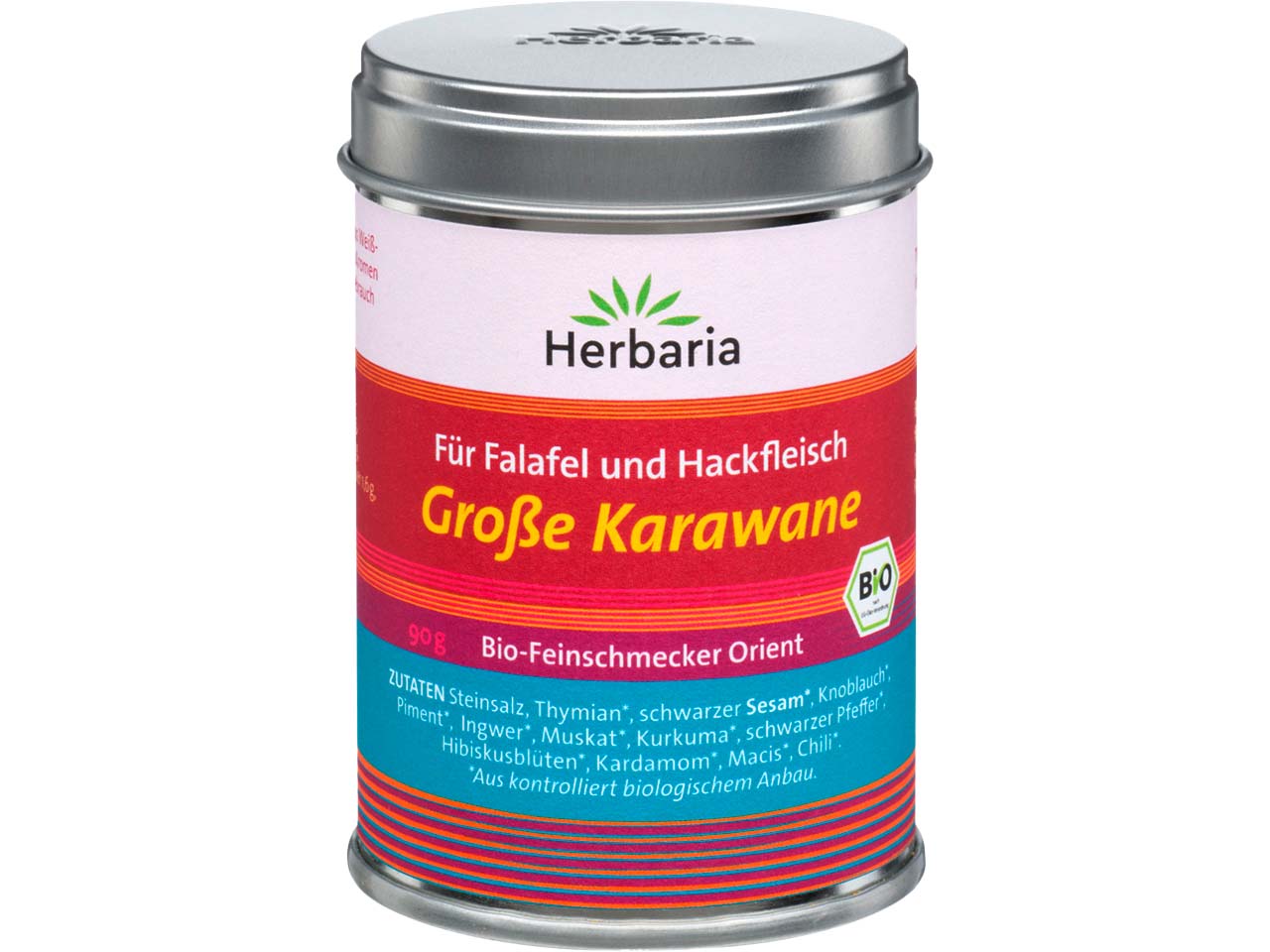 Herbaria Bio-Gewürzmischung "Große Karawane" für Hackfleisch und Falafel, 90 g