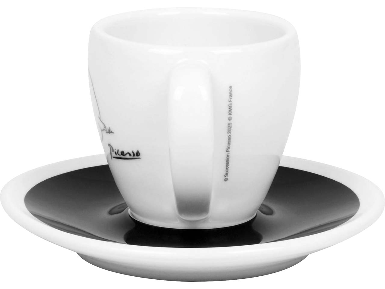 Könitz Espressotassen 2er-Pack "CB TWO Picasso La Colombe" mit Untertassen, Volumen: 80 ml