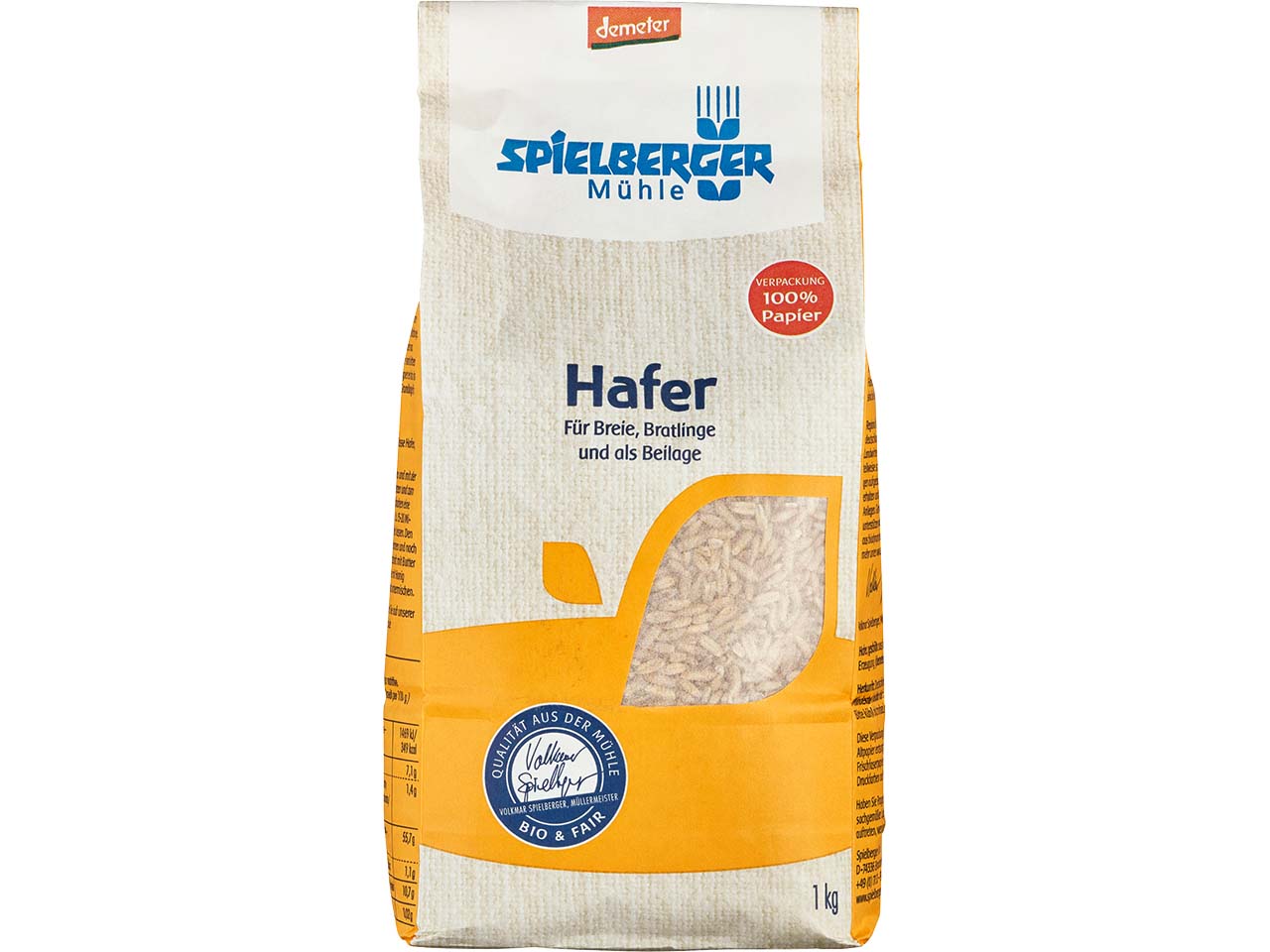 Spielberger Mühle Bio-Hafer, 1 kg