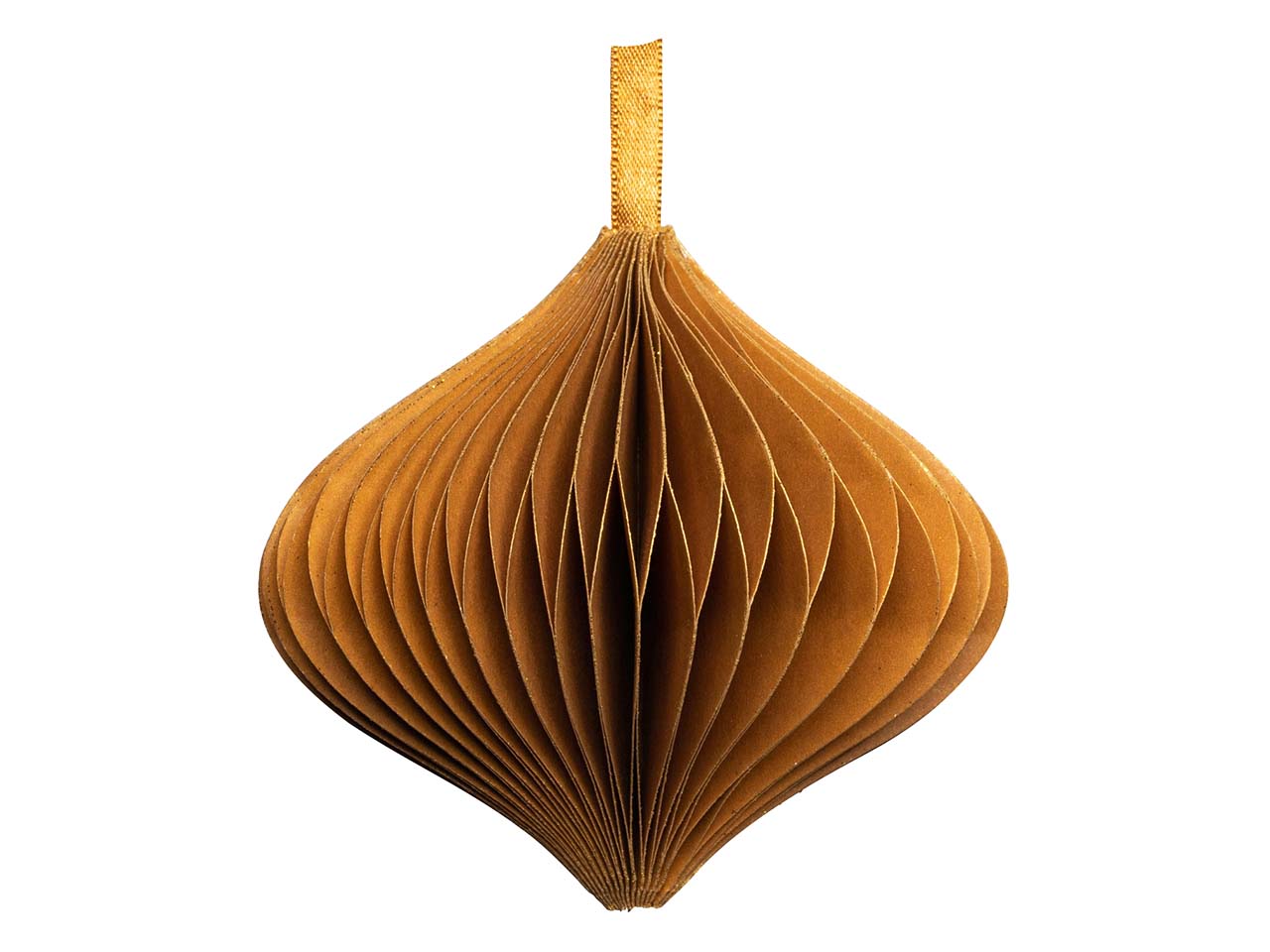 tranquillo Dekoanhänger aus handgeschöpften Papier "Ellipse" 8 cm, rost/gold