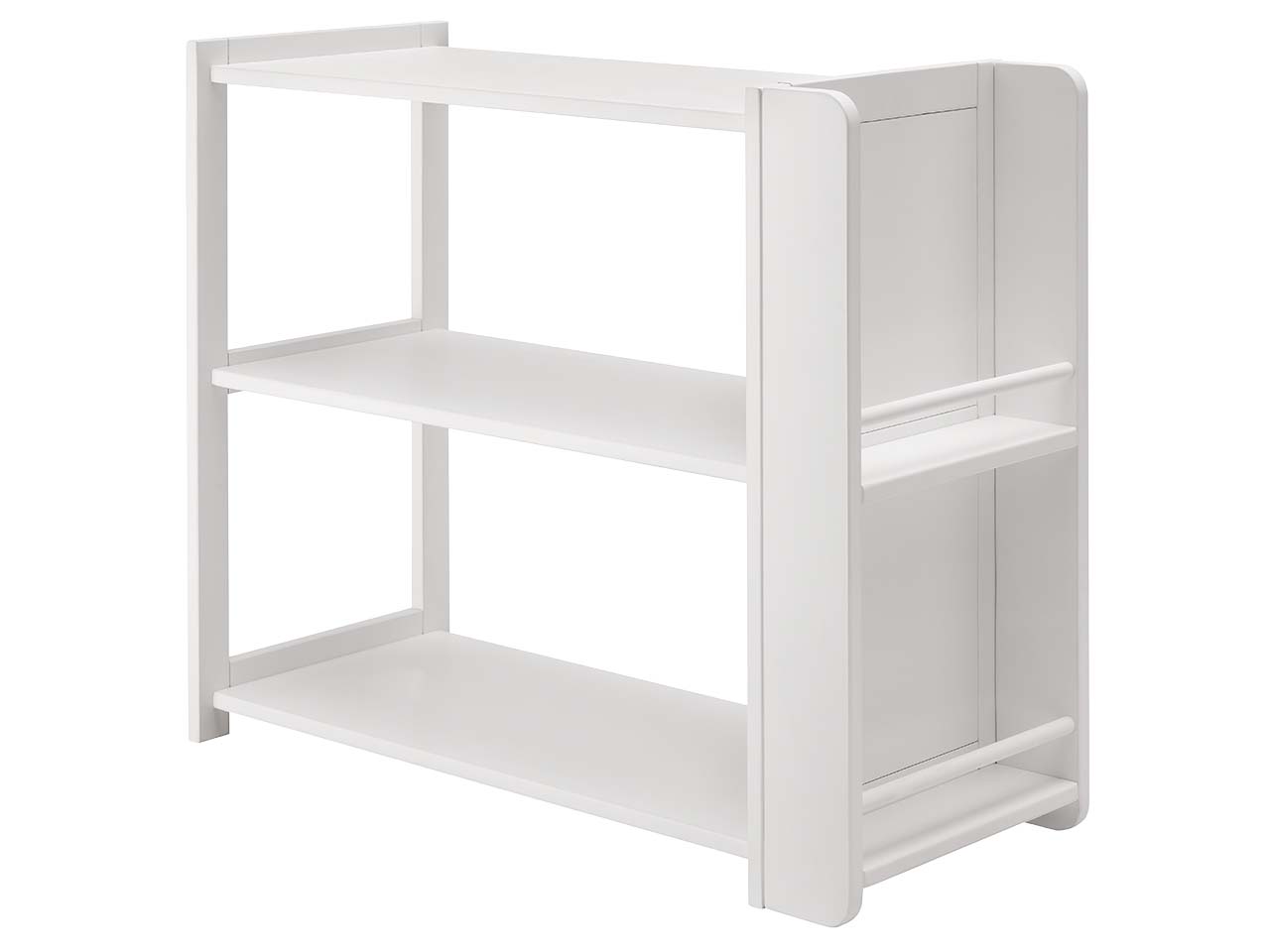 Kinderregal 'Montessori' B90xT38xH75cm, Bücherregal seitlich, Buche weiß