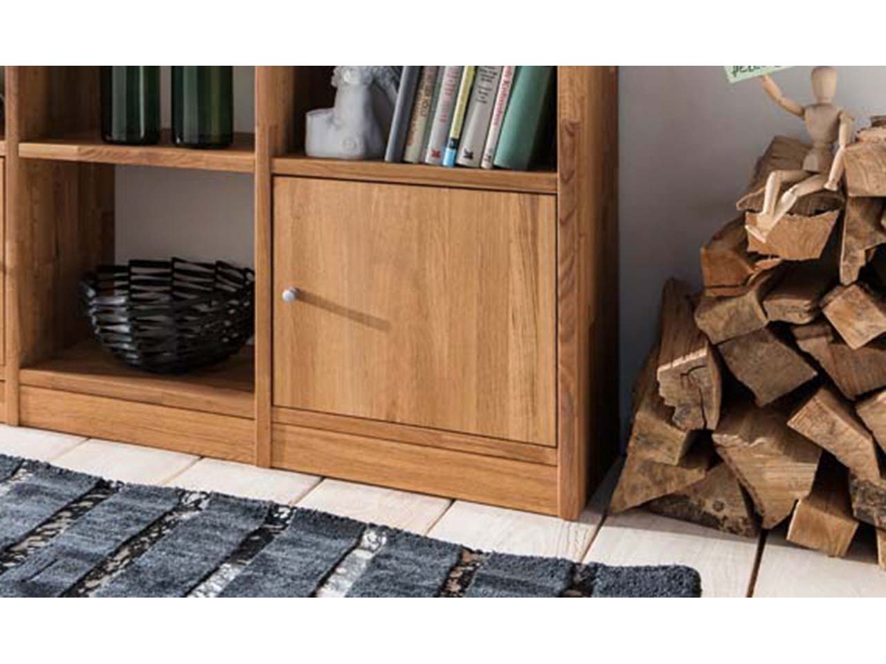 Tür für Regal "Grid", Höhe 36 cm, Wildeiche geölt