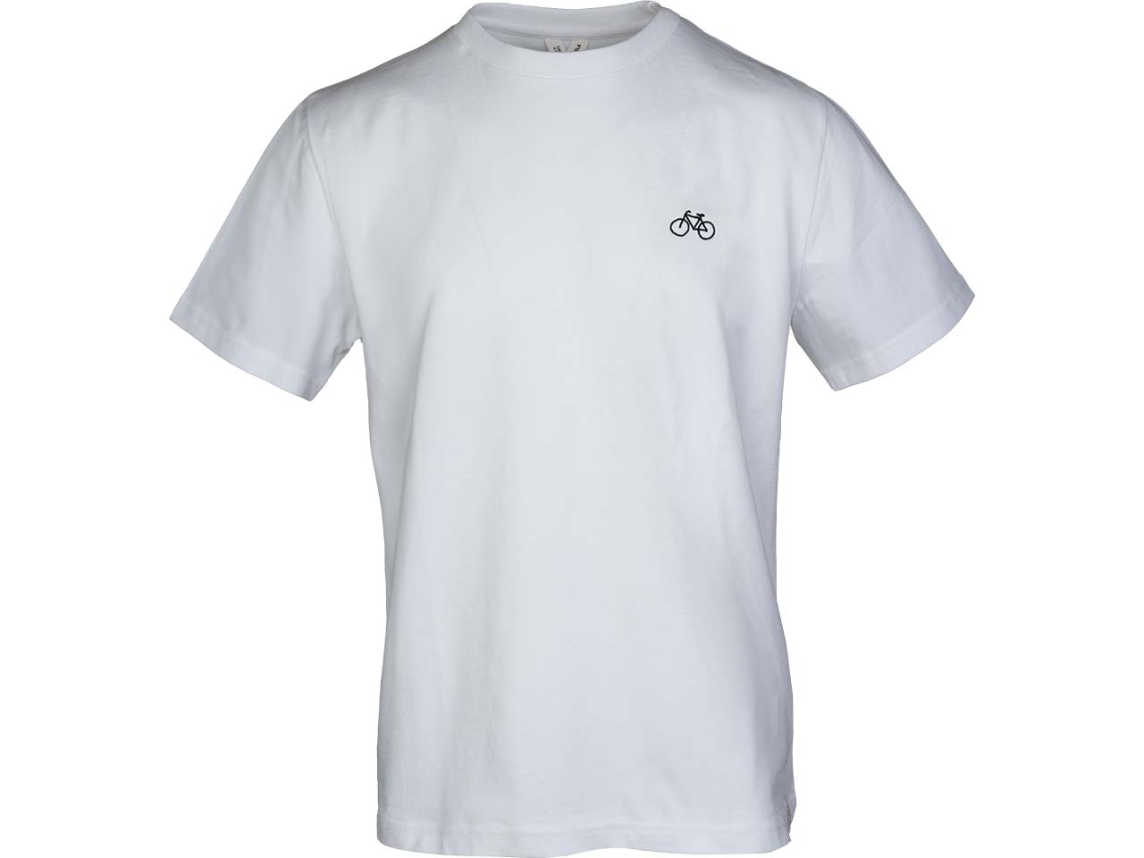 MELA Bio-Herren-T-Shirt "PRAVIN" mit Bike-Stickerei, weiß, Gr. M