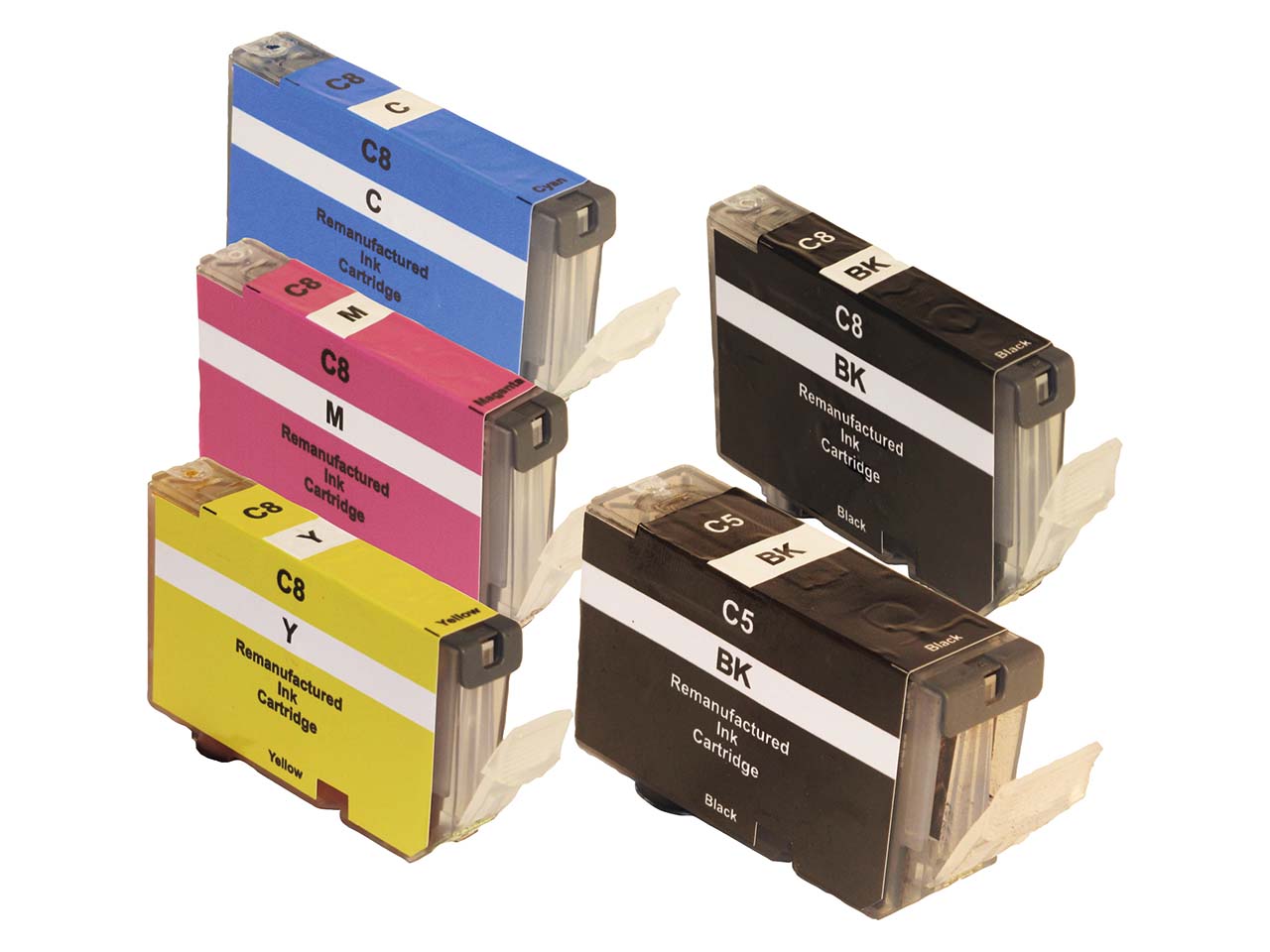 memo Tintenpatronen ersetzt Canon PGI-5BK, CLI-8BK/C/M/Y, 5er-Set