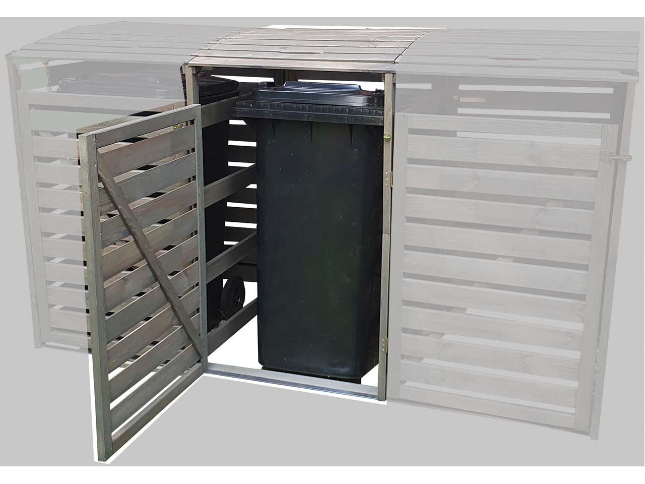 Erweiterung für Mülltonnenbox "Vario III", grau