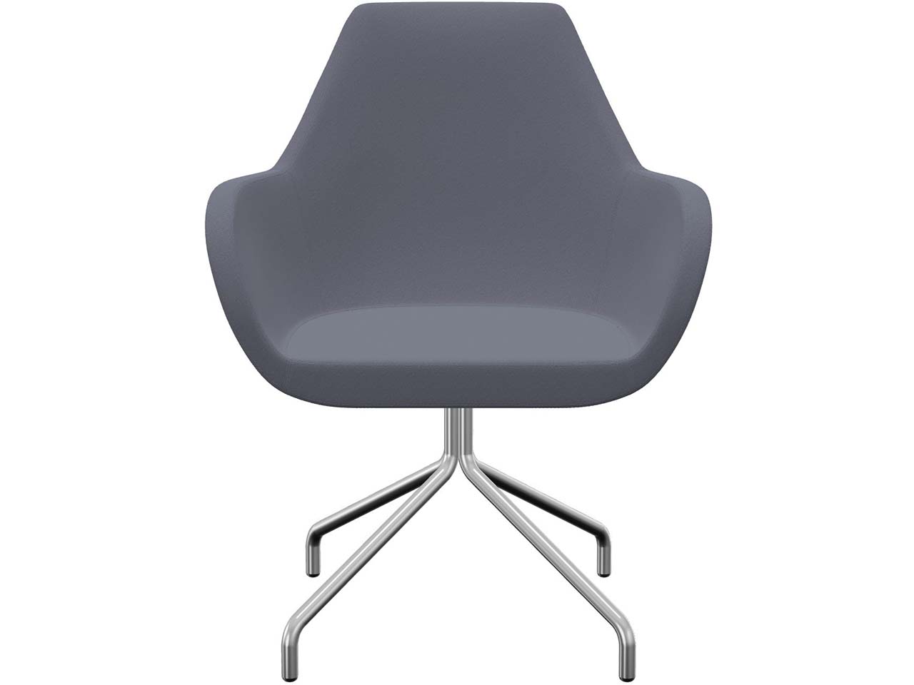 Profim Besucherstuhl "FAN" mit drehbarem Sternfußgestell, silber, Stoff: lavendel