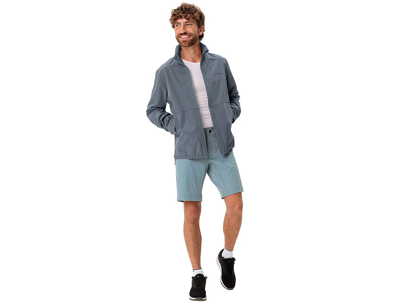 VAUDE Herren-Windjacke "Cyclist" mit verstaubarer Kapuze, heron, Gr. M