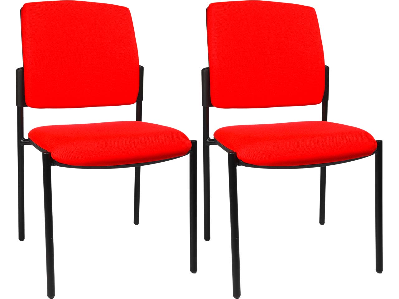 Topstar Besprechungsstuhl "BtoB 10" Rücken gepolstert, 2 Stk. rot